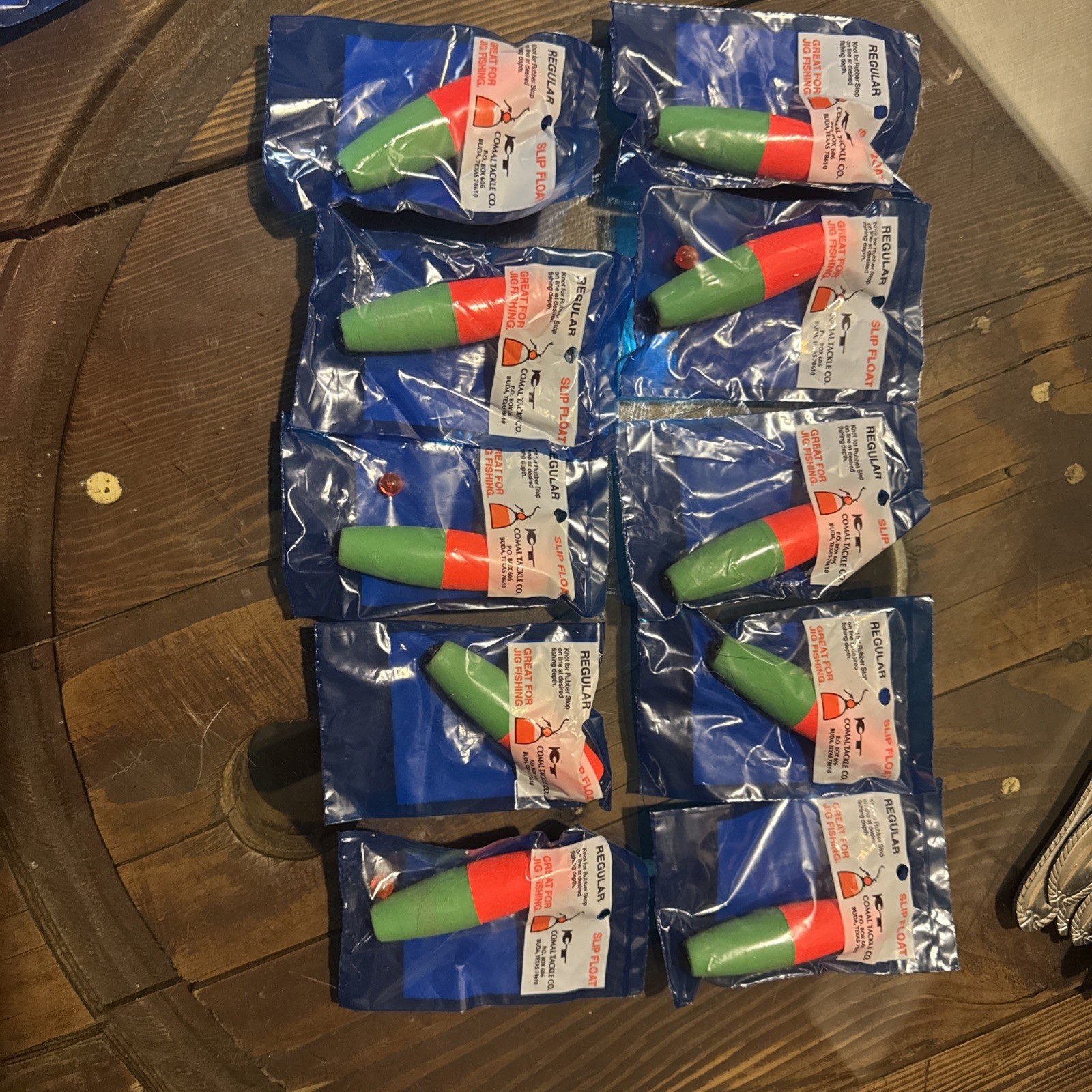 Comal tackle company cigar Regular  slip float Lot Of 10 Fishing Tackle Bobbers