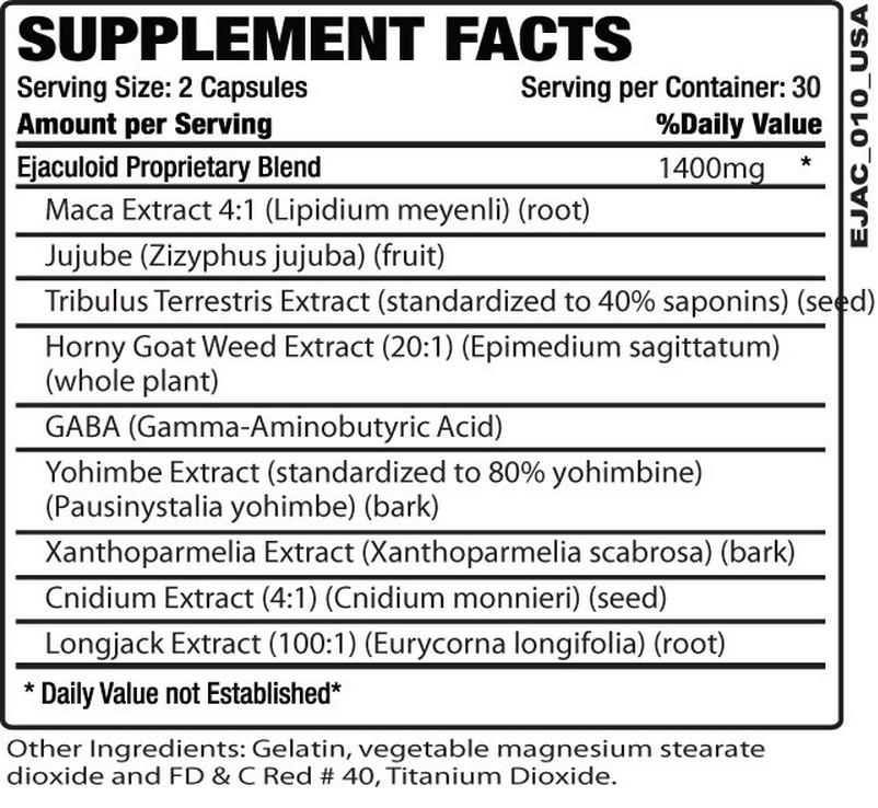 Ejaculoid– Goliath Labs Bigger, Longer Rock-Hard, Long Lasting Results, 60 Ct