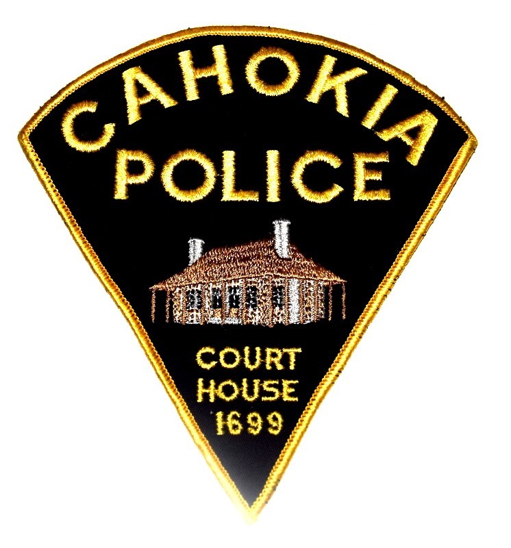 CAHOKIA ILLINOIS IL Police Patch COURTHOUSE VINTAGE OLD MESH XL 6” M2