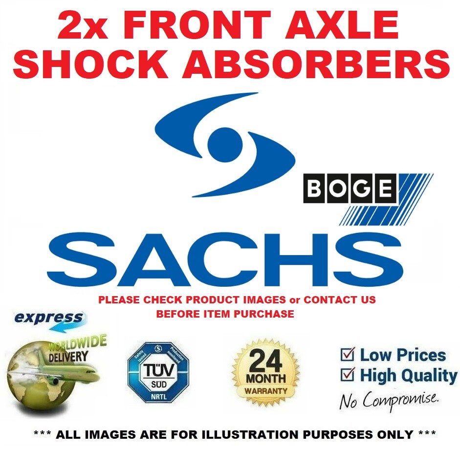 2x SACHS BOGE Front Axle SHOCK ABSORBERS for VOLVO V70 III D3 2010-2015