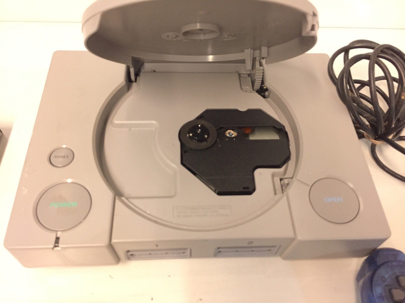 Sony PlayStation 1 PS1 Console SCPH-7501 Blue DualShock Controller 11 Games Read