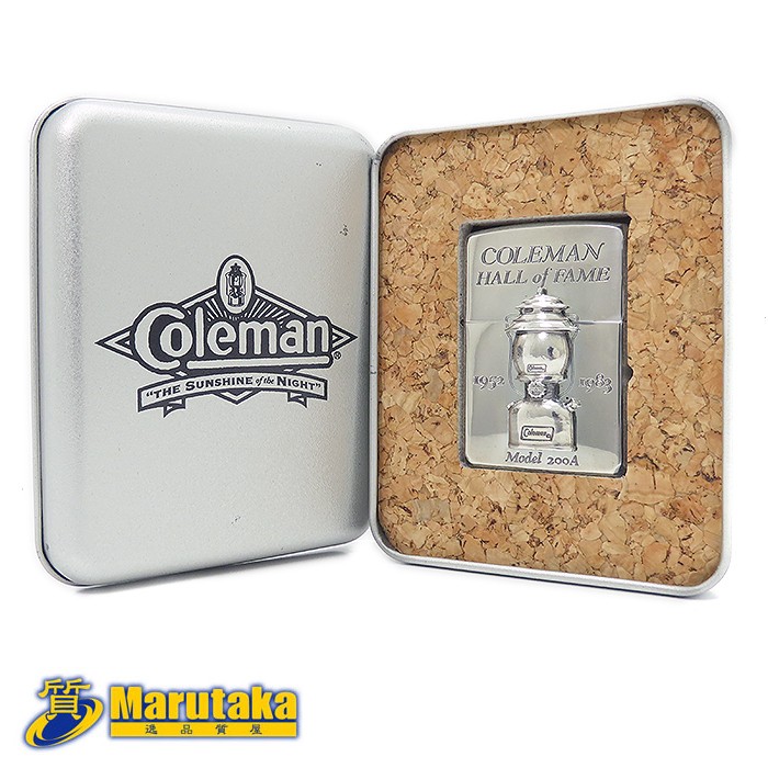 ZIPPO Zippo Lighter COLEMAN HALL OF FAME Model 200A 3D Metal Made in 1996 Used 2