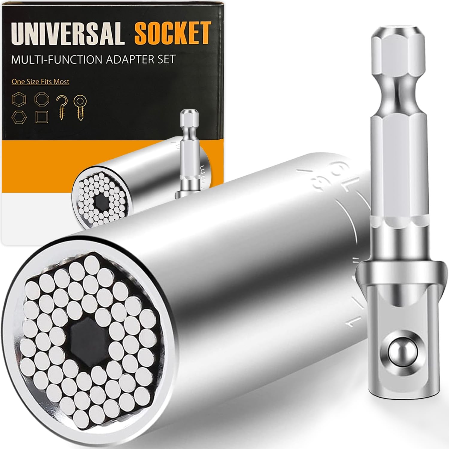 Gifts for Men, Super Universal Socket Tool, Fathers Day Dad Silver