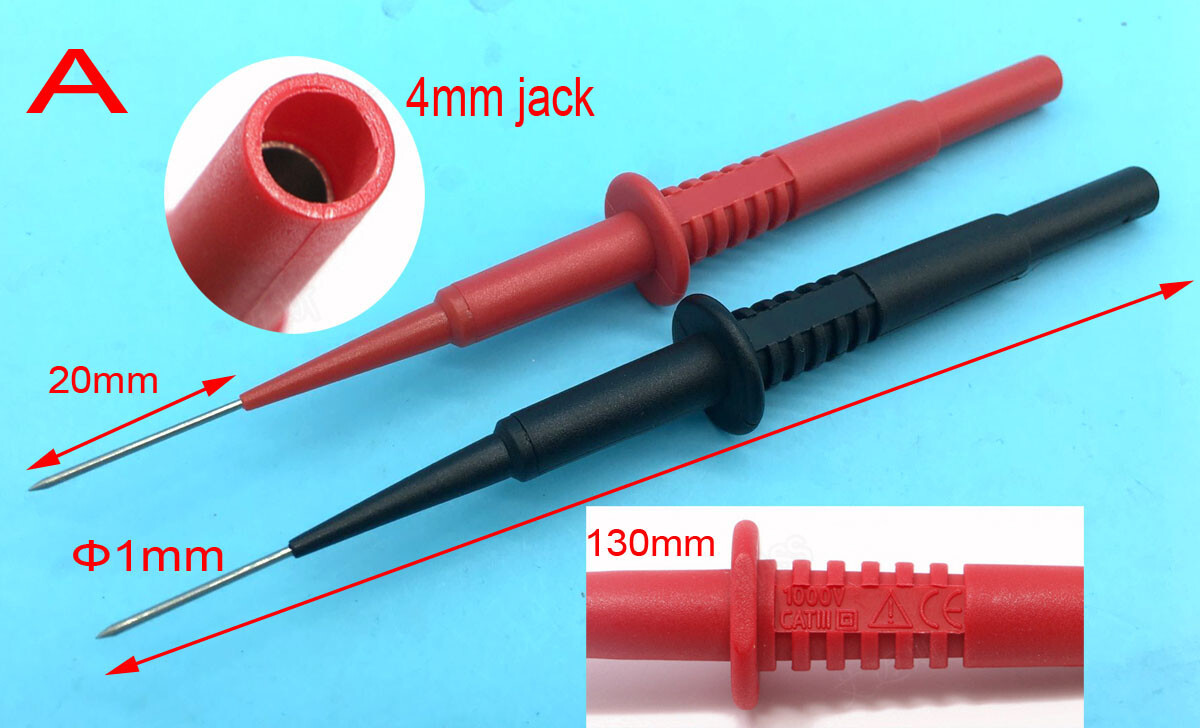 multimeter test probe Needle pen Cable without broken puncture 4mm banana socket