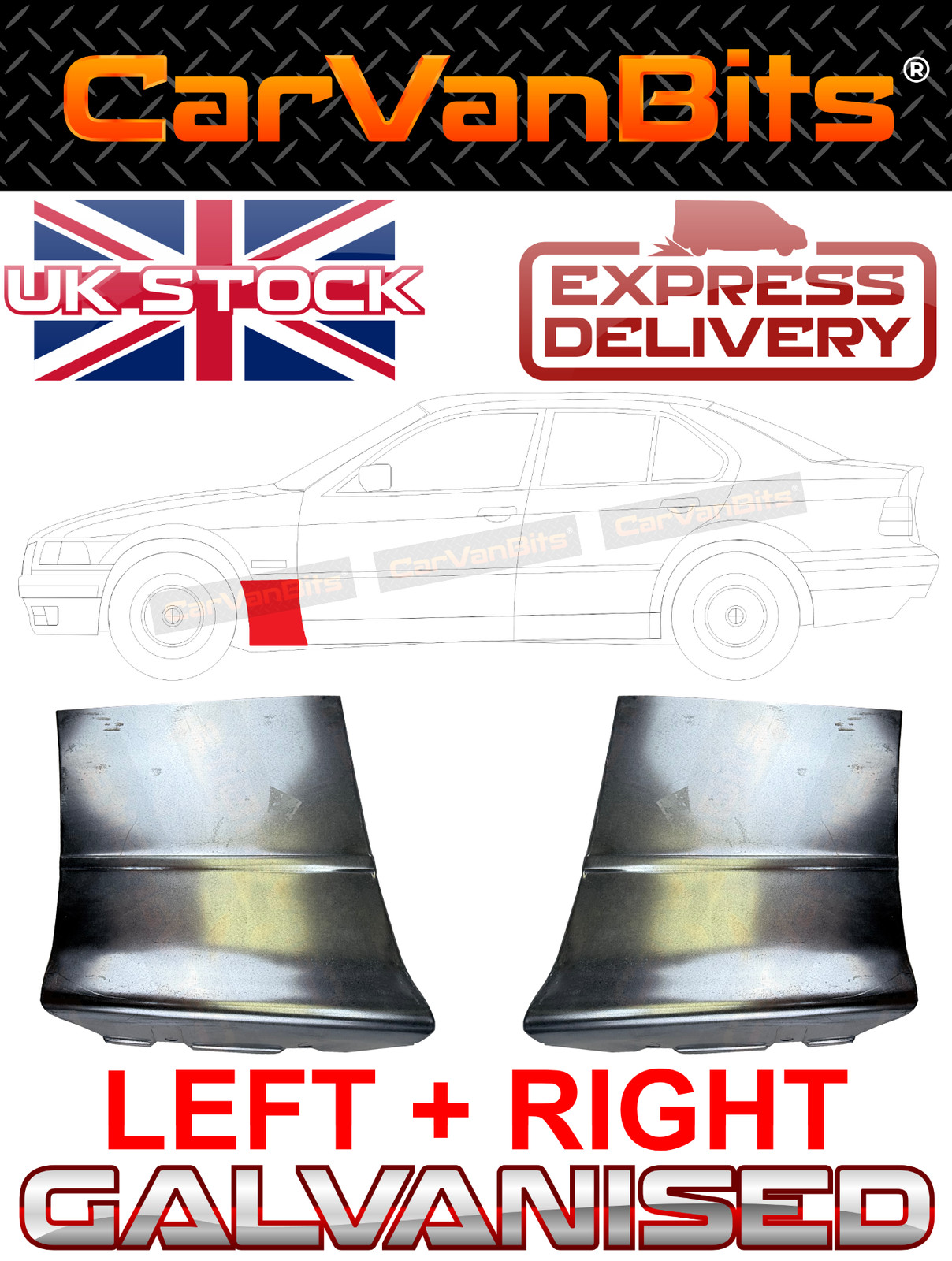 FOR BMW 3 E36 90-00 SALOON ESTATE FRONT WING REPAIR LOWER BODY WING PANEL SILL