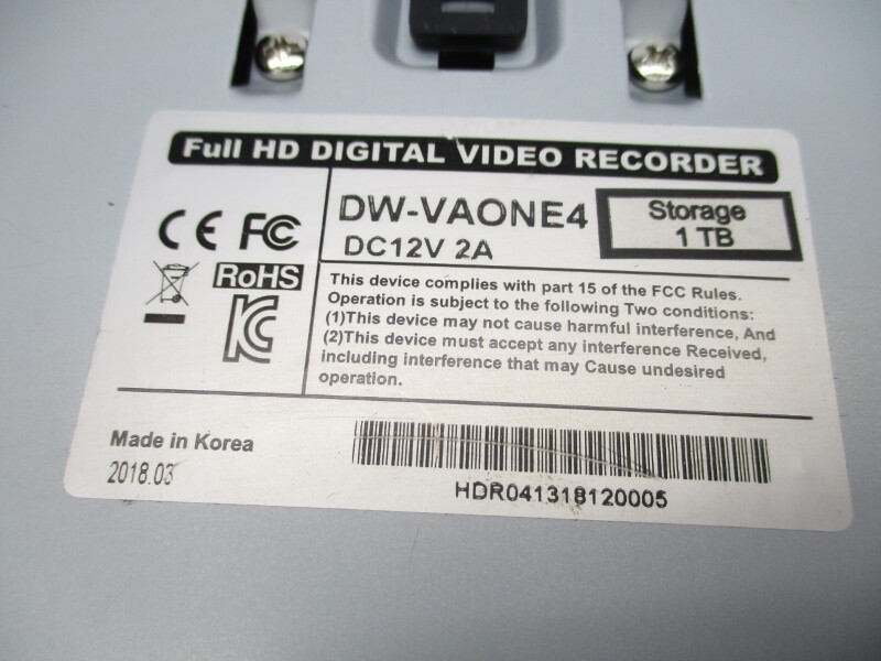 DIGITAL WATCHDOG DW-VAONE4 12V 2A NSNP