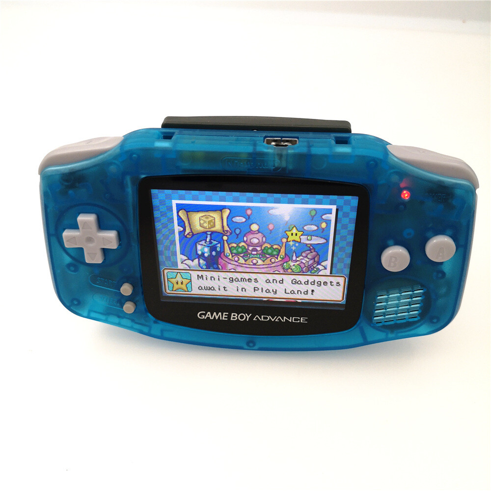 Game Boy Advance GBA Console with iPS Backlight Backlit LCD Console - Light Blue