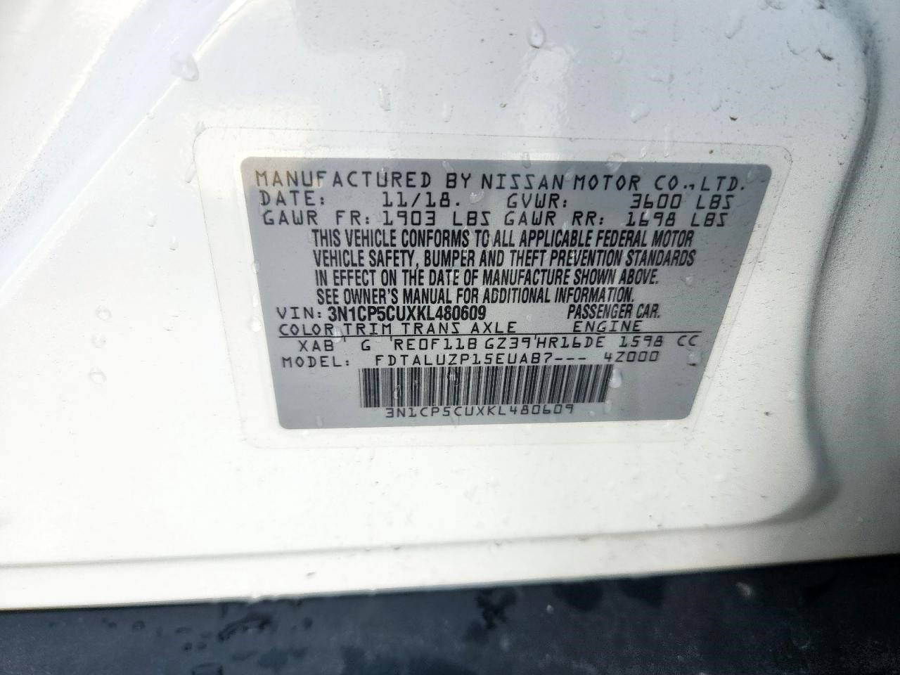 Camera/Projector Radar Unit Automatic Braking Sr Fits 18-19 KICKS 358848