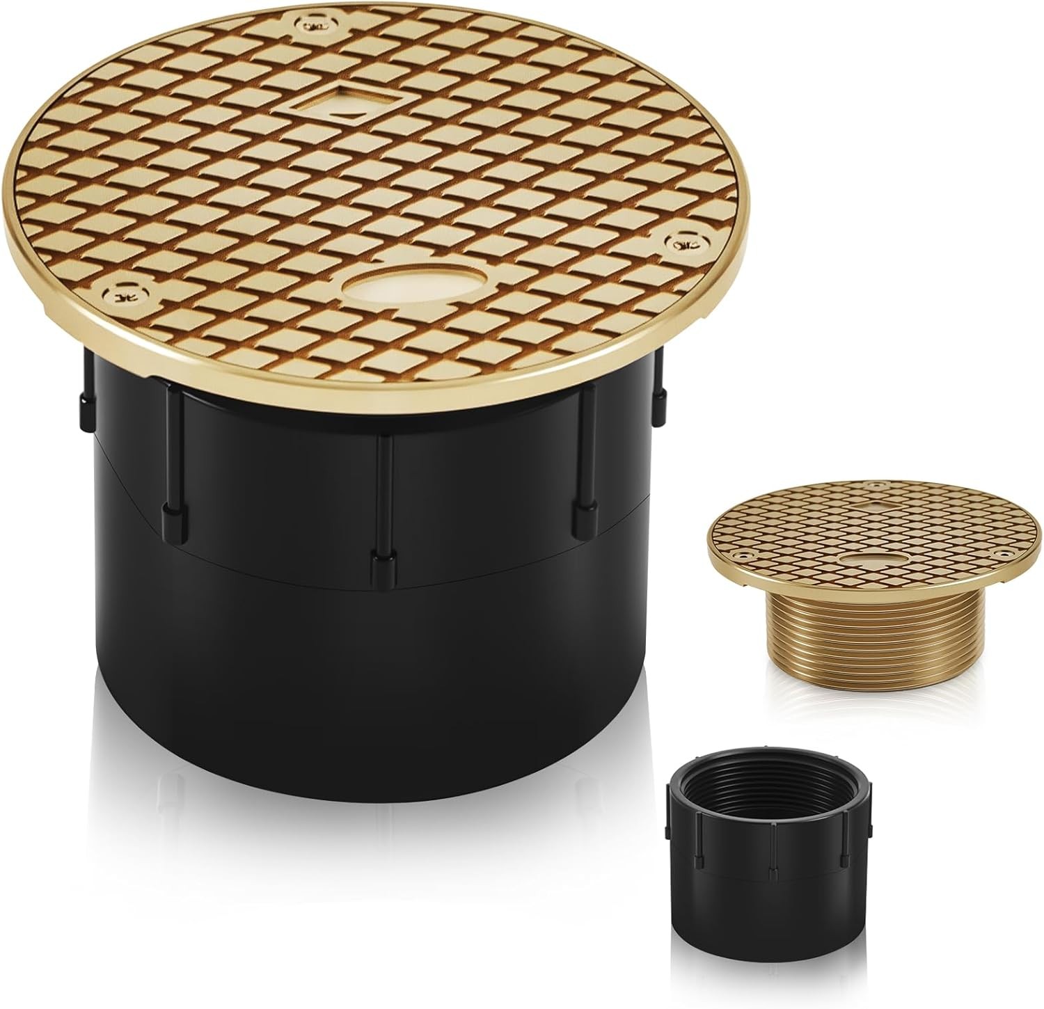 1 Pcs Adjustable Floor Cleanout, 3-Inch ABS Wheel Connection Height-Adjustable,
