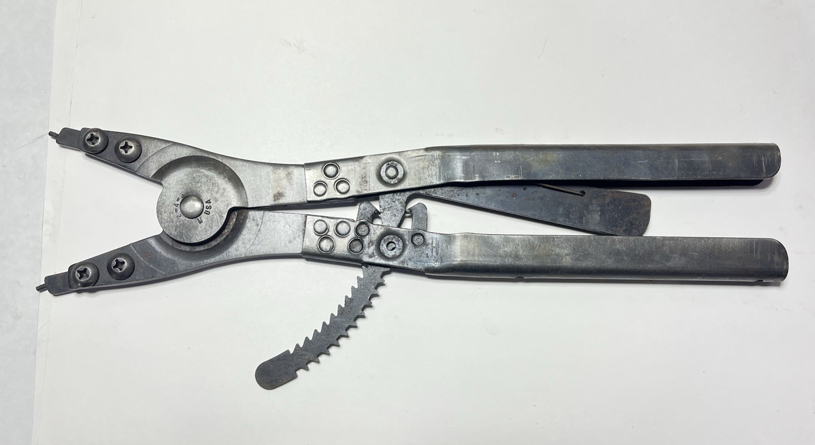 16" Heavy Duty Snap Ring Ratcheting Pliers Used