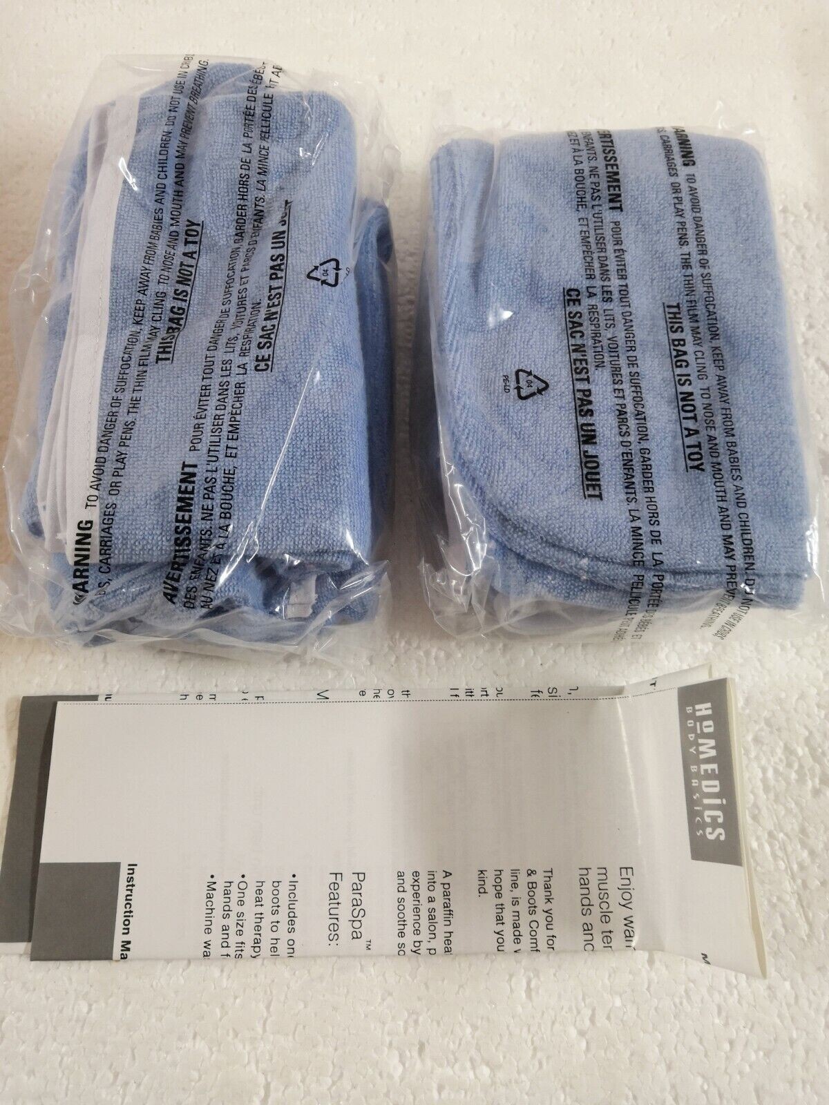 Homedics Body Basic Mitts & Boots Comfort Set for ParaSpa Model PAR-MTBT