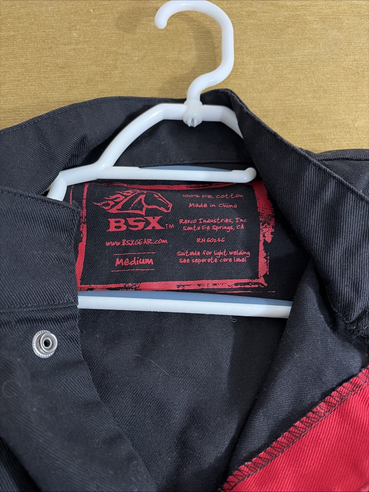 QTY 3 BSX Welding Jacket Size Medium Long Sleeve Black Button Up Flame Resistant