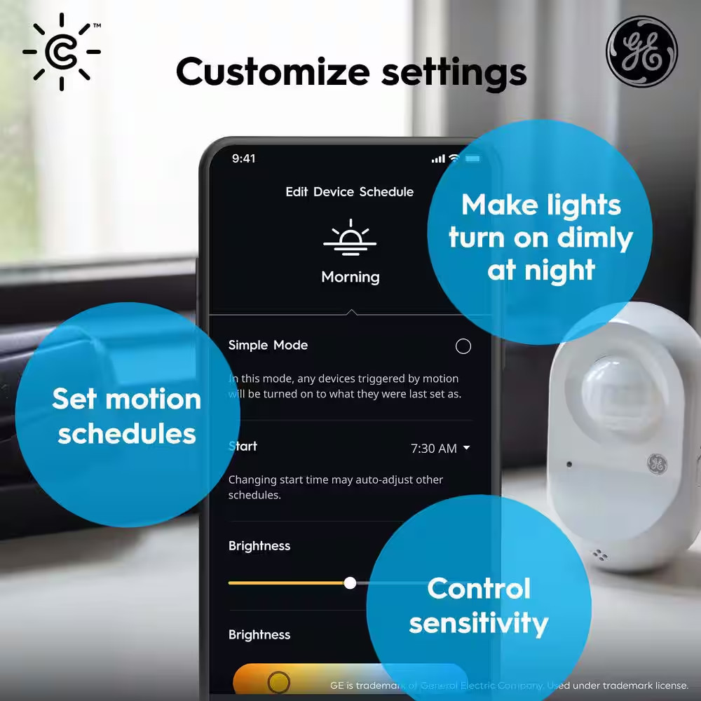 Wire-Free Specialty Programmable Motion Sensor White