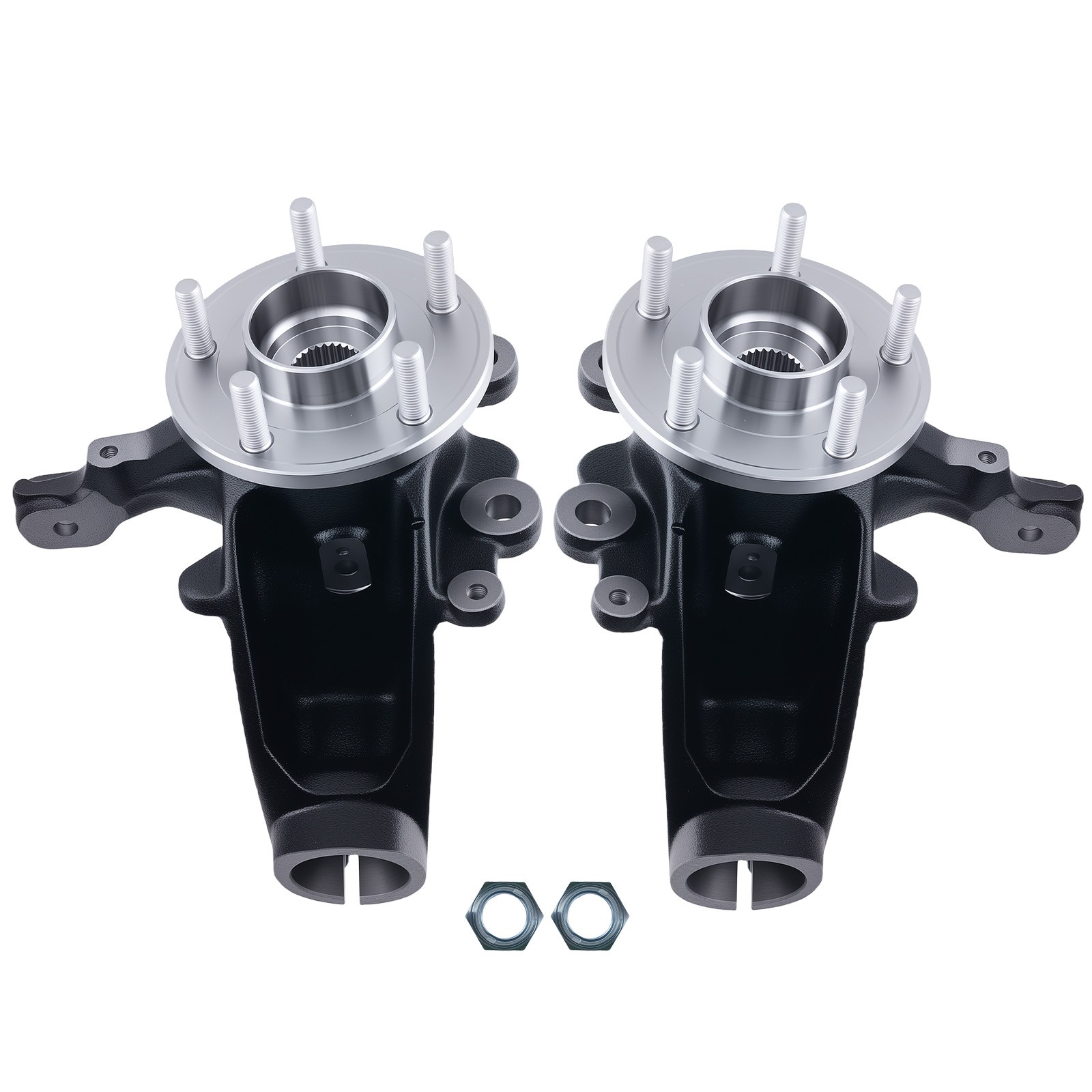 2x Front Wheel Hub Bearing Steering Knuckle Assembly For Ford Focus 2.0L 12-18