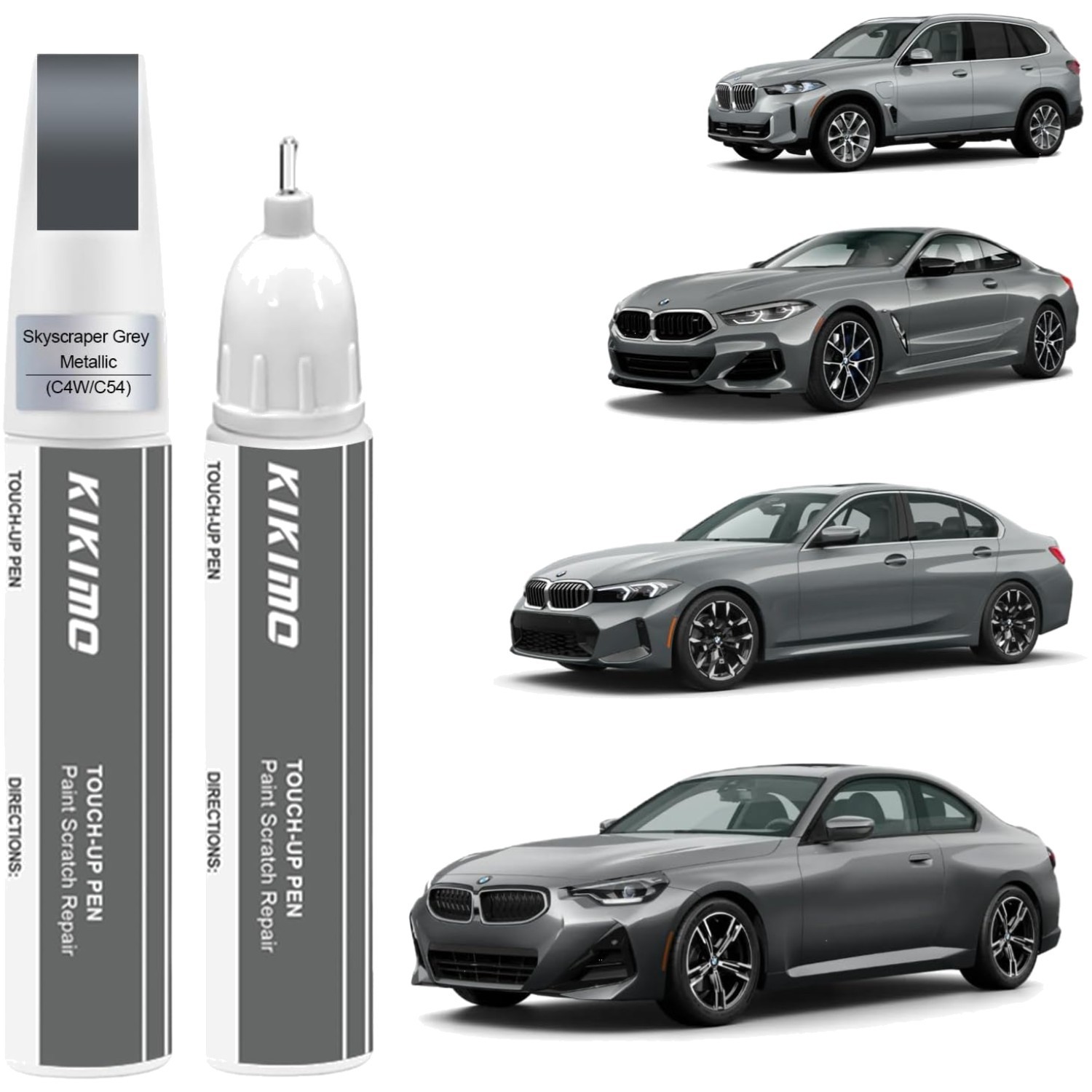 Touch Up Paint Kit for BMW Skyscraper Grey Metallic C4W/C54 Car Scratch Remover