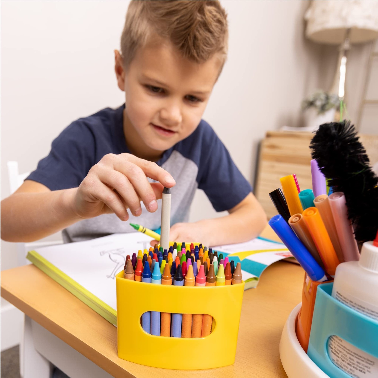 Rotating Art Supply Organizer - Crayon, Marker & Pencil Storage Solution for ...