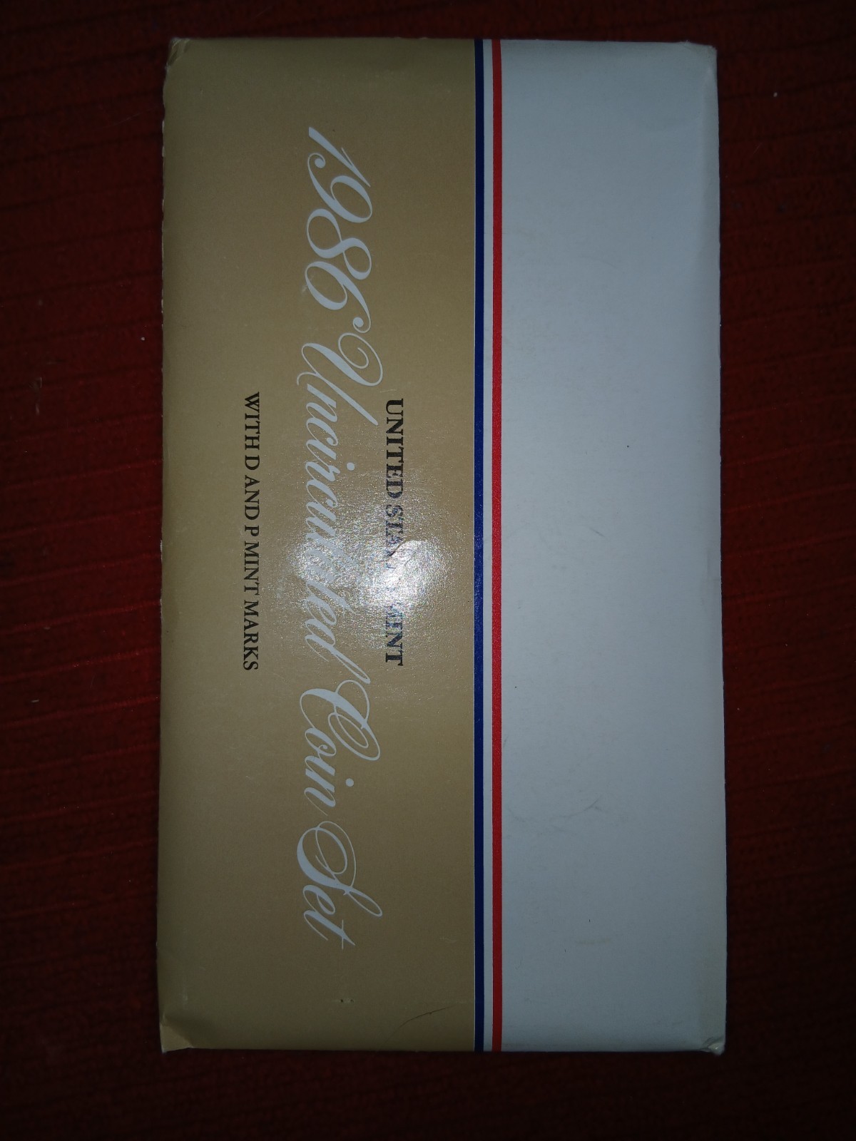 1986 Uncirculated Coin Set U.S Mint Original Government Packaging OGP