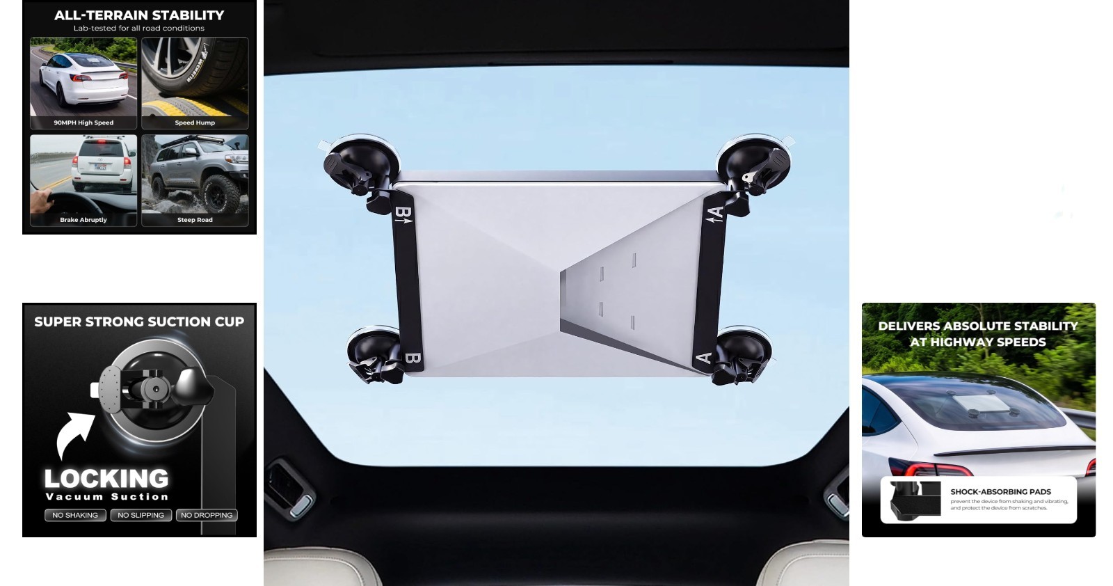 Starlink Mini Mount - Locking Suction Cup with Anti-Shake Tech, No Assembly for