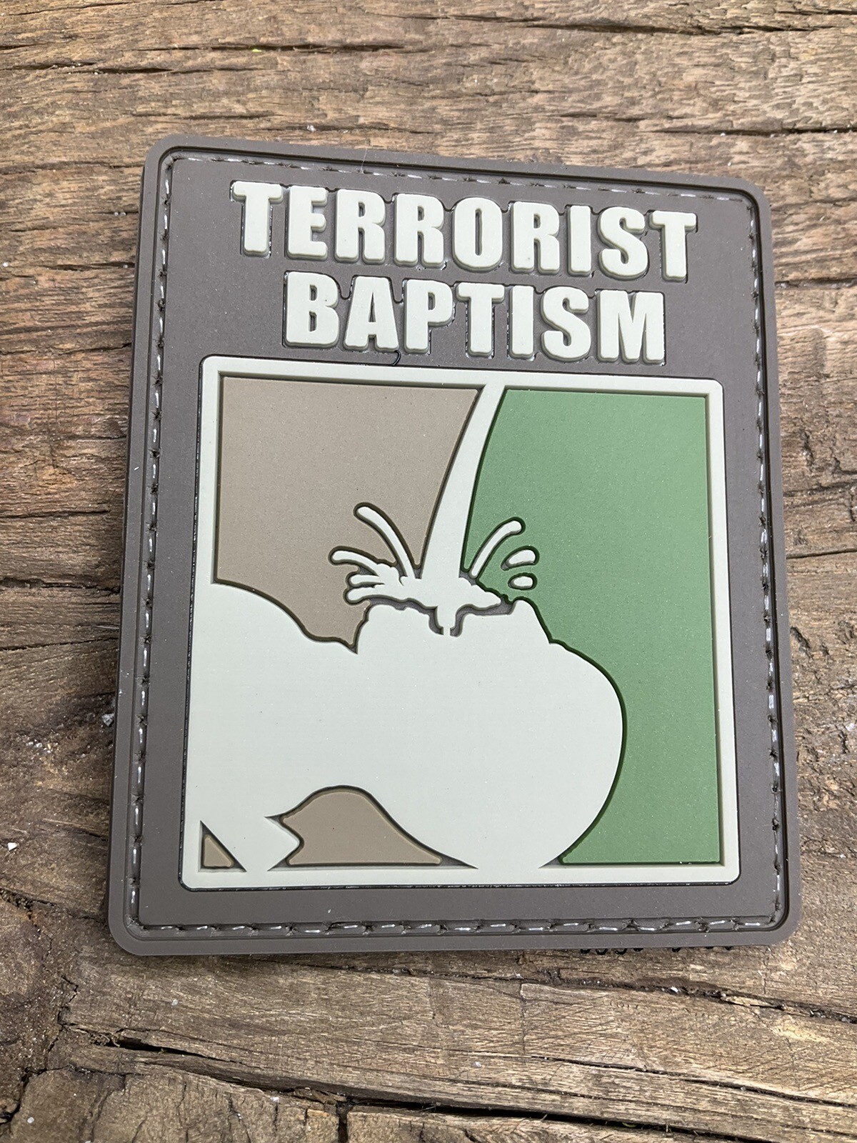 Patch Satire PVC Tactical Morale HOOK-3D PVC Rubber Water Boarding Terrorist