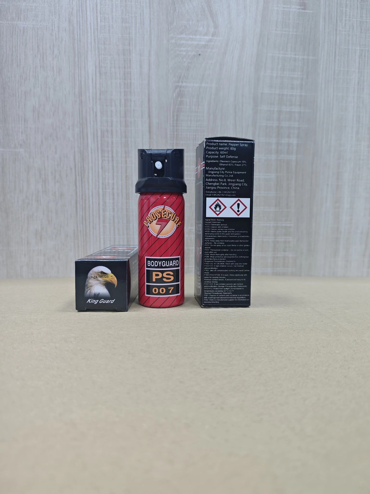 PROSECURE Pepper Spray for Self-Defense 2oz Flip Top Red Security