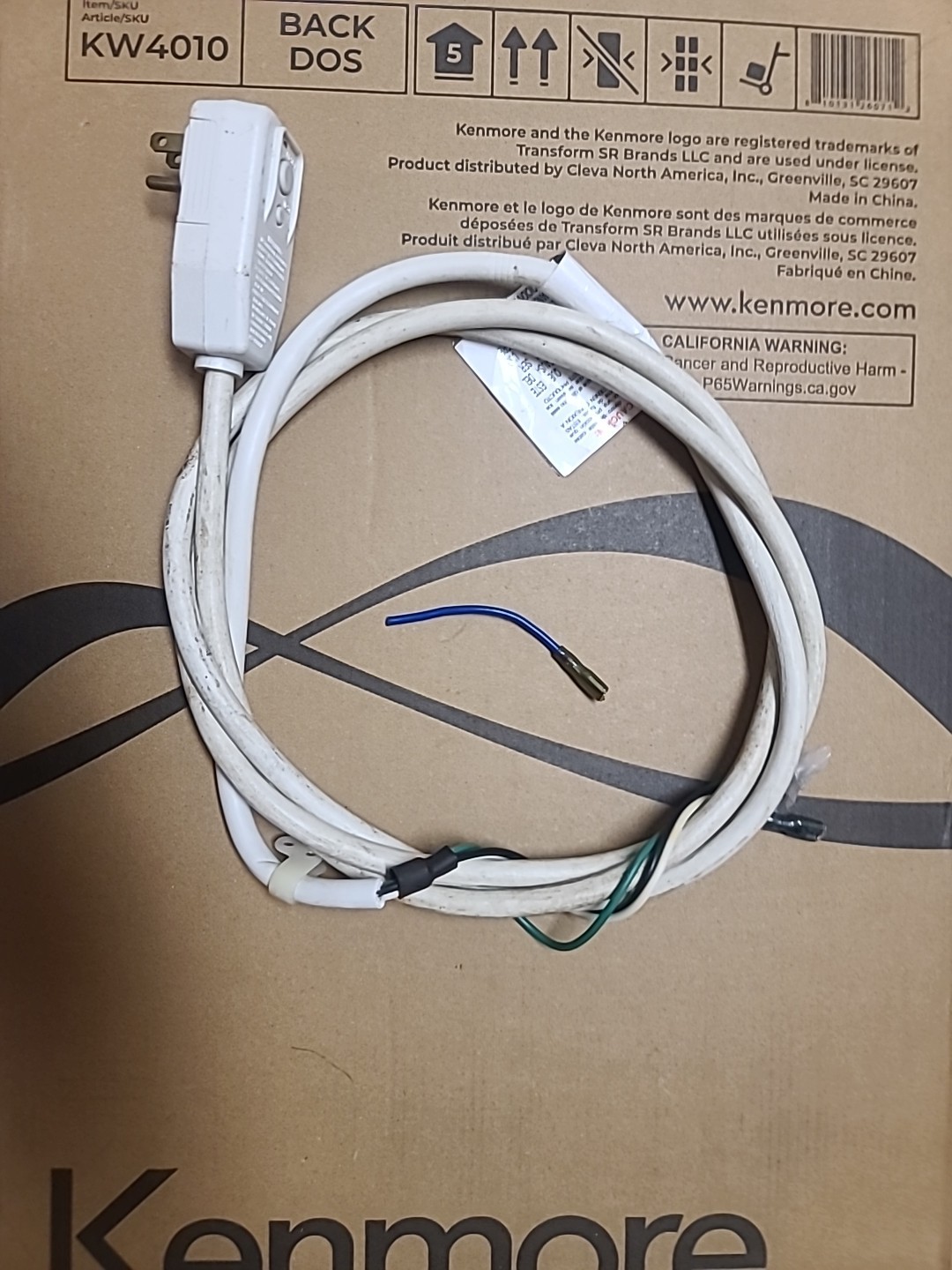 LG LP0910WNR Air Conditioner Power Cord
