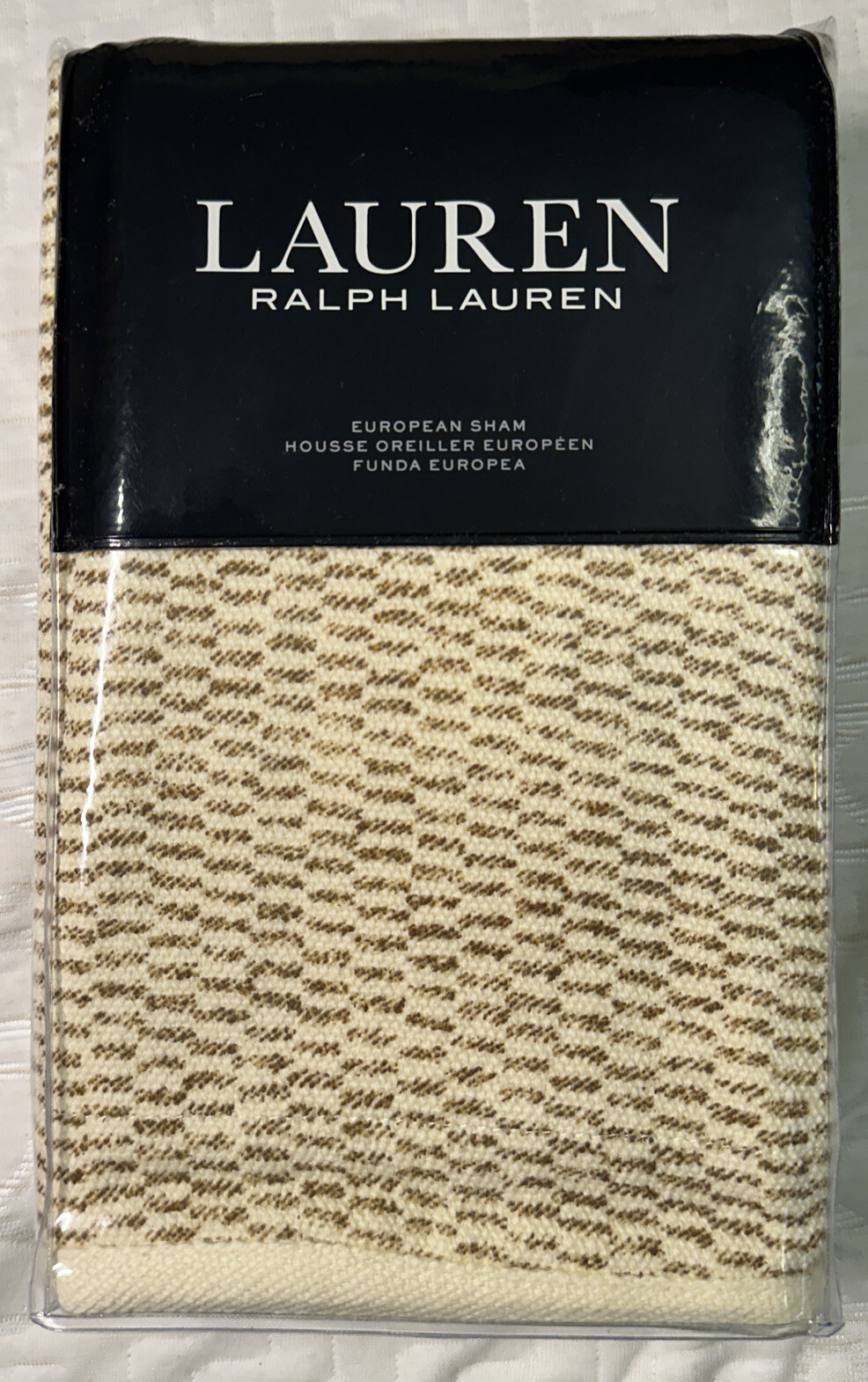 🔥 Ralph Lauren Polo Isla Textured Euro Sham European Natural $170 Free Shipping