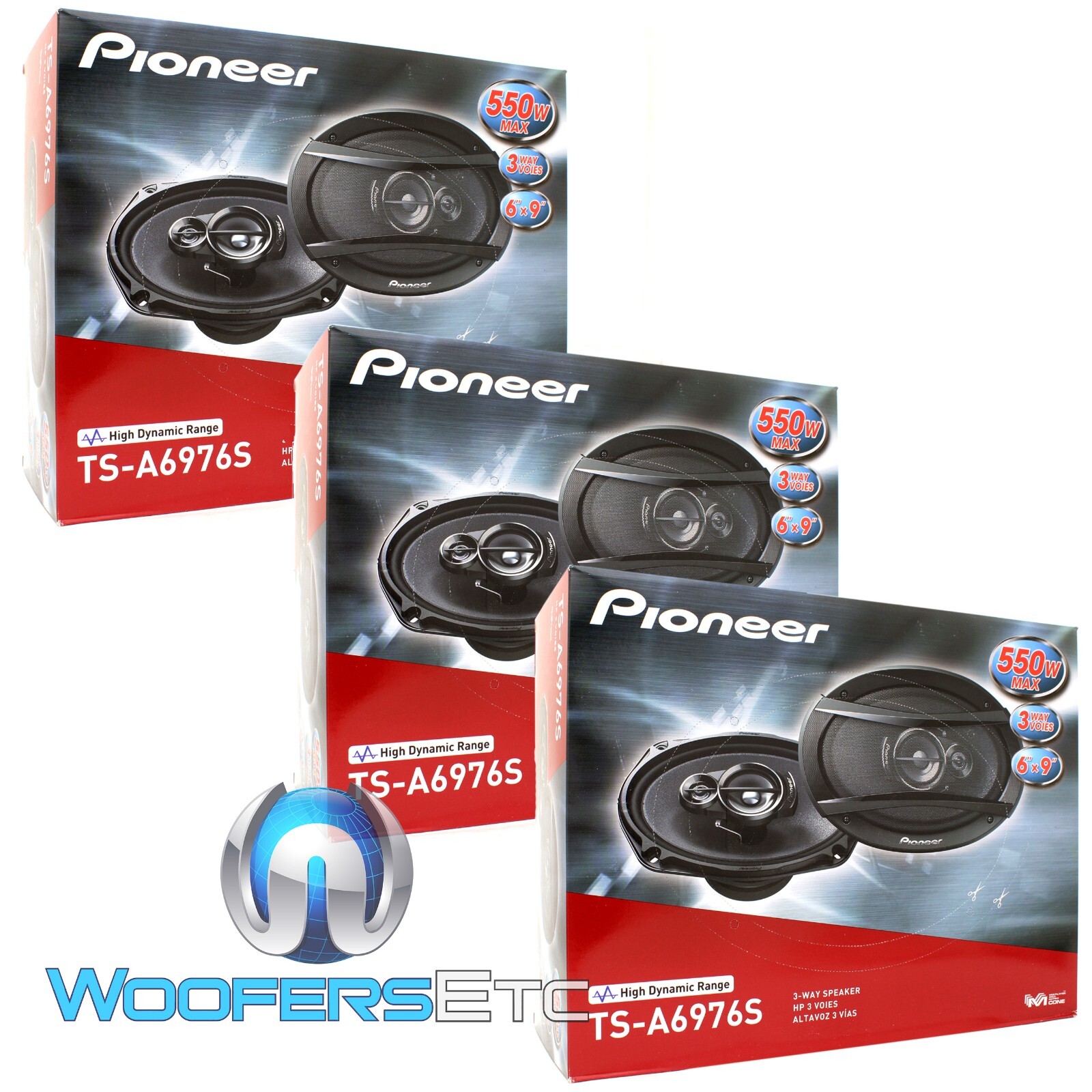 6 PIONEER TS-A6976 6x9" 3-WAY 1650W LOUD CAR AUDIO STEREO AMPLIFIER SPEAKERS NEW