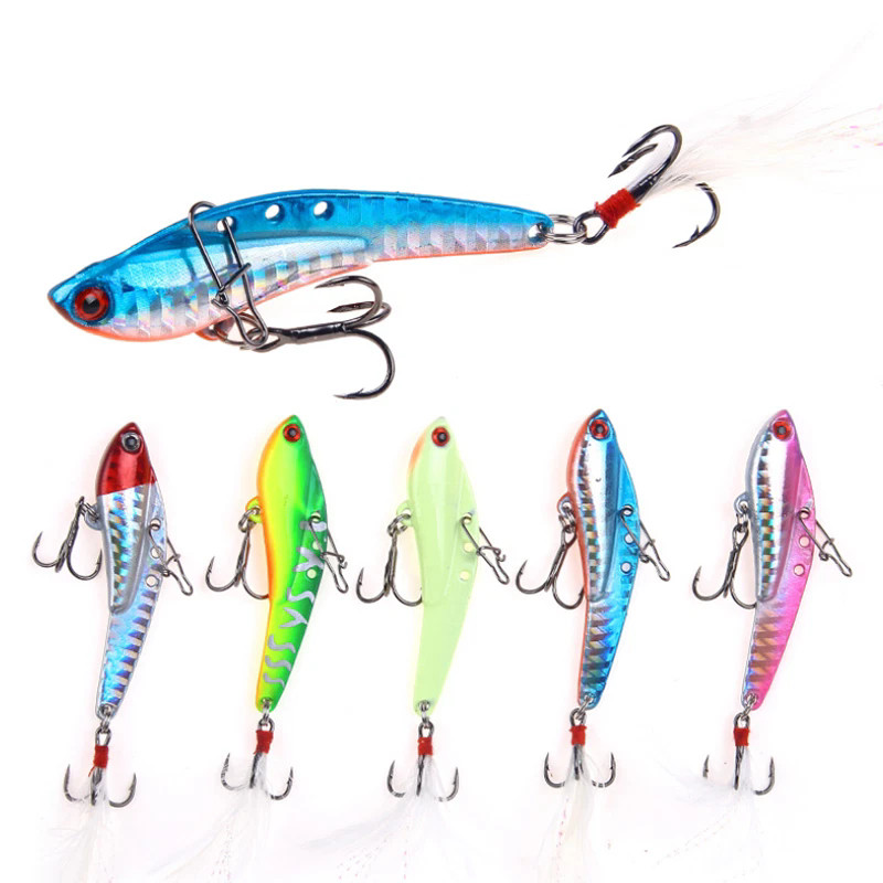 5pcs Metal VIB Blade Jig Fishing Lure Hard Crank Baits Sinking Hook Lure 13g-30g