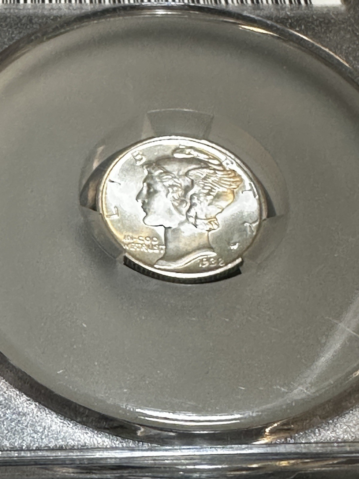 1938-D Mercury Silver Dime MS67 CACG WitterBrick