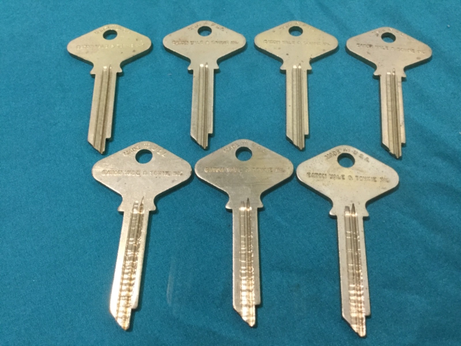 Vintage Yale & Towne GF 7.5 pin Key Blanks, Set of 7 - Locksmith