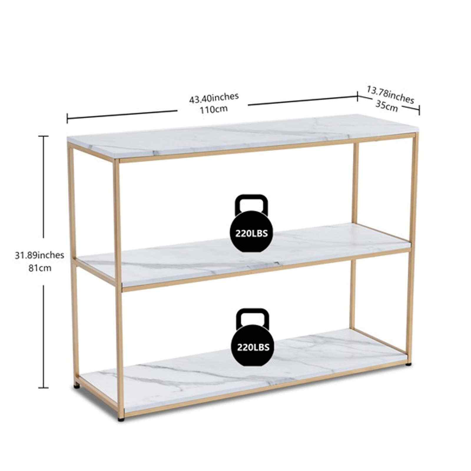 Brand New Console Table with 3 Shelves