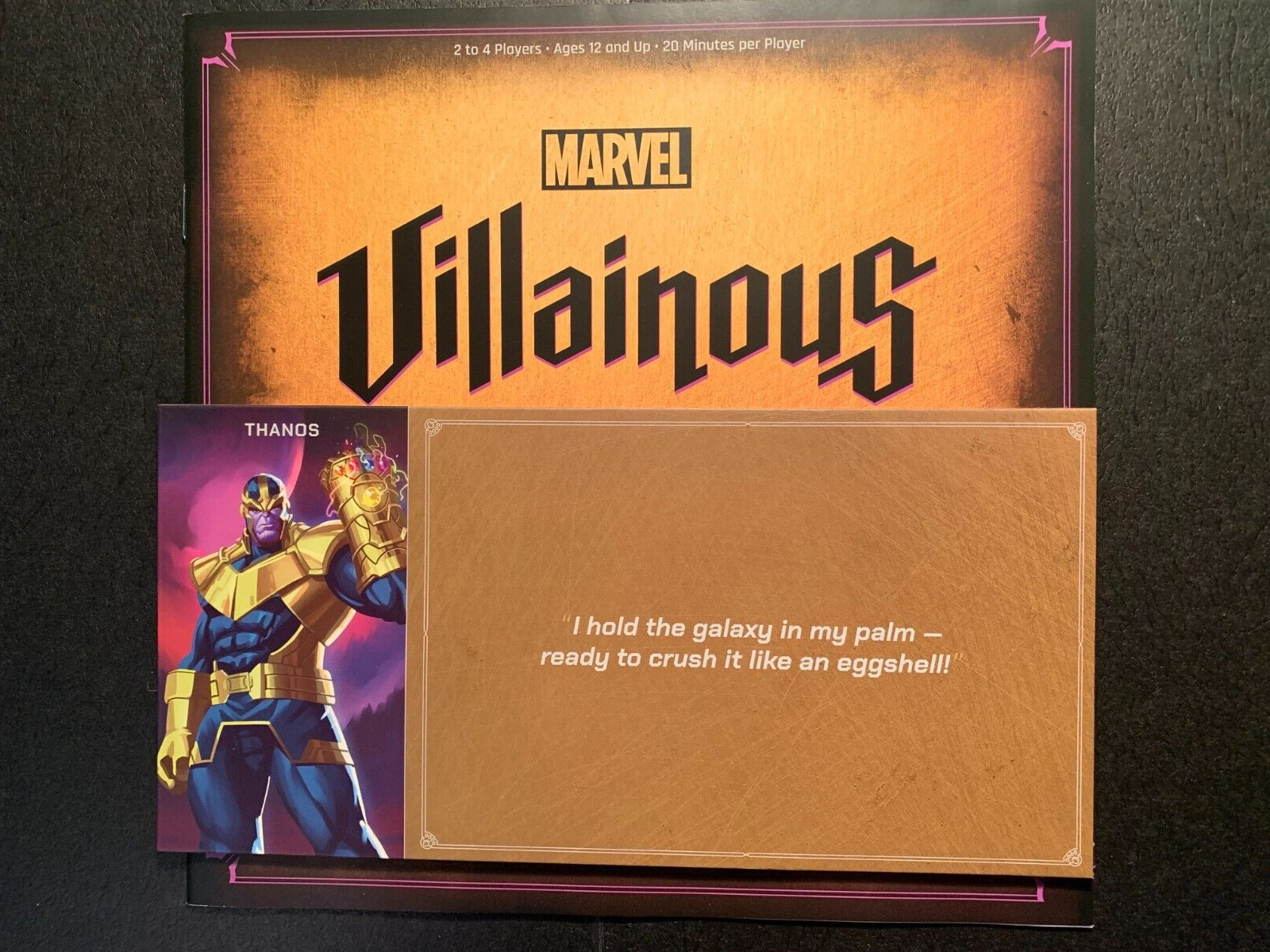 MARVEL VILLAINOUS Thanos  Domain GAME REPLACEMENT PIECE FREE SHIPPING 2020