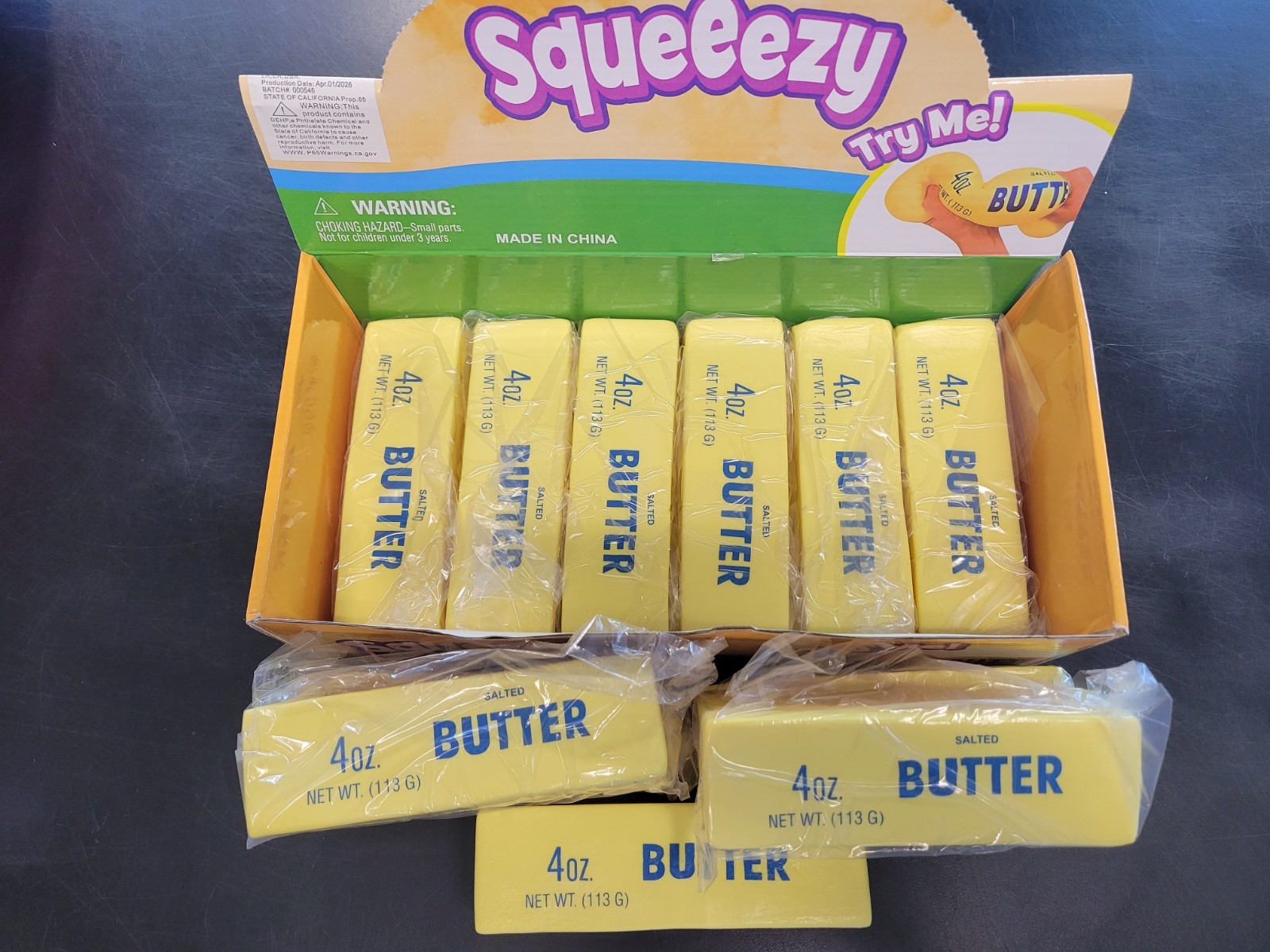 1PK Butter Stick 4OZ Toy Squishy Toy Stress Relief