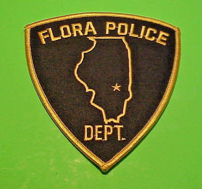 FLORA  ILLINOIS  IL  4 1/2"  POLICE PATCH  FREE SHIPPING!!!