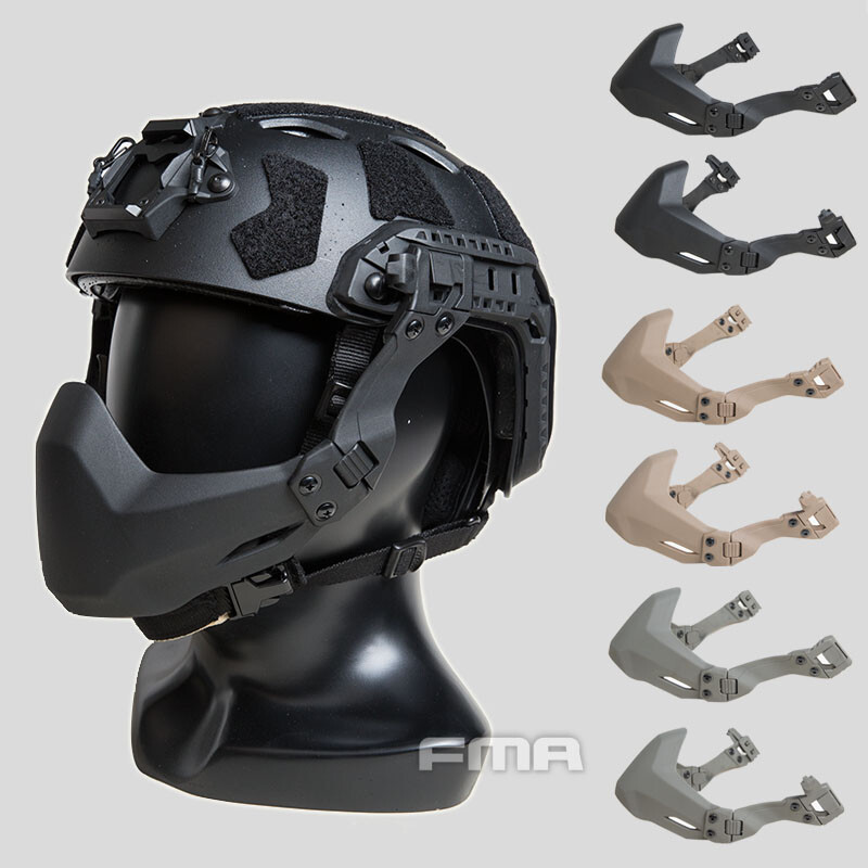 FMA Tactical Rail Folding Arm Half Face Mask For Helmet Universal Protective