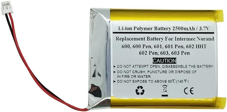 Battery for Intermec Norand 600,600 Pen,601,601 Pen,602 HHT,602 Pen,603,603 Pen