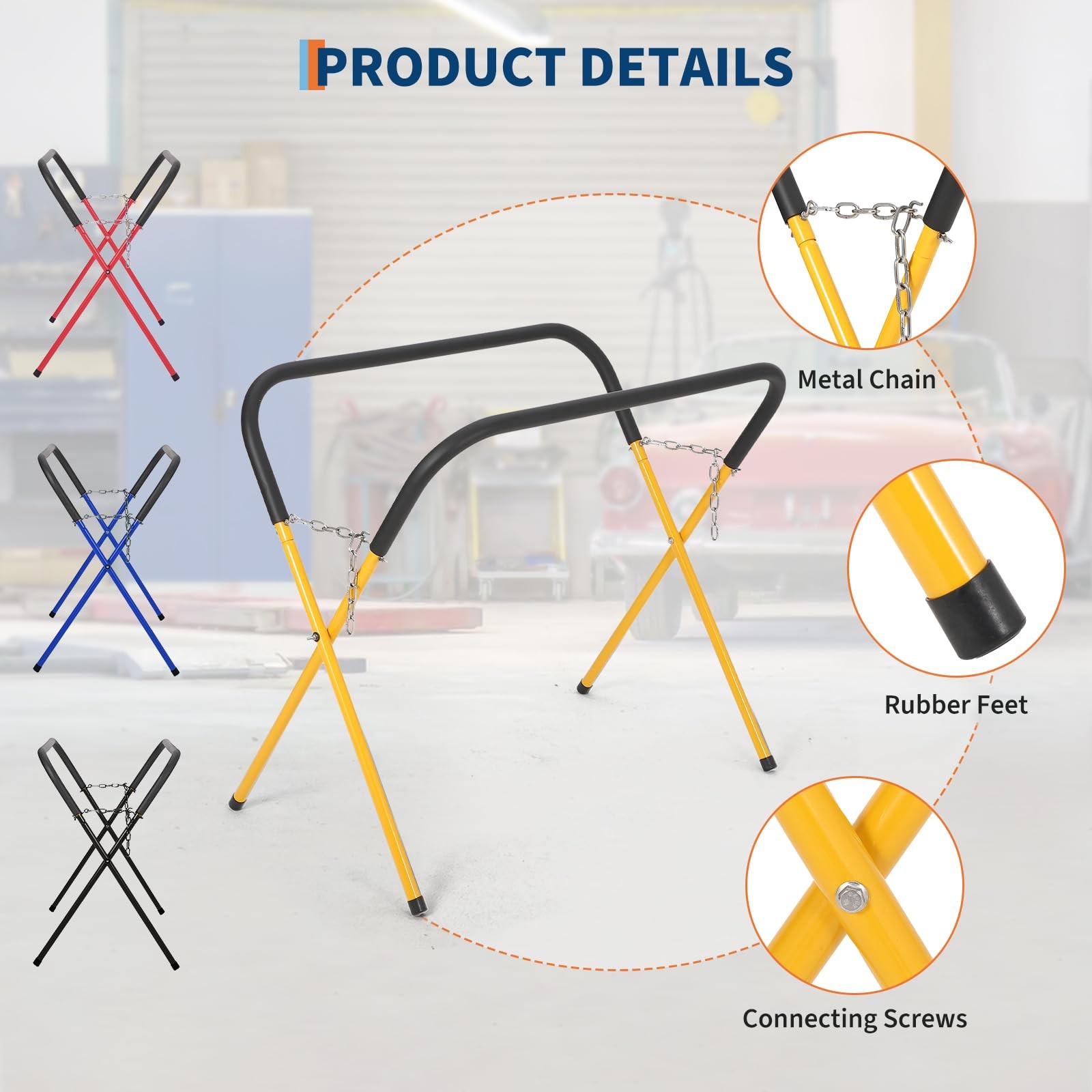 Heavy Duty Portable Workbench 500 lb Capacity Folding Work Stand for Garage