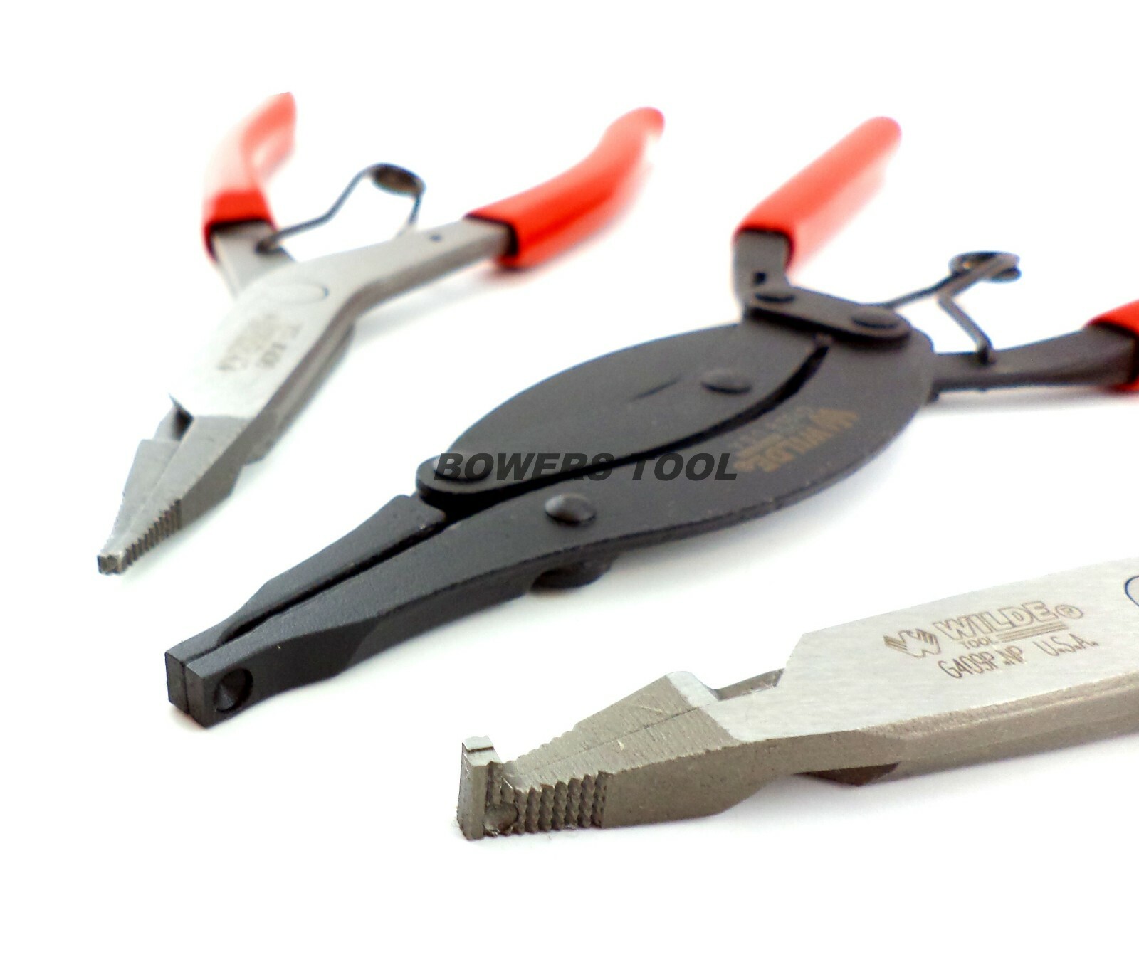 Wilde Tool 3pc Lock Ring Pliers Set Compound Right Angle 90 Straight MADE IN USA