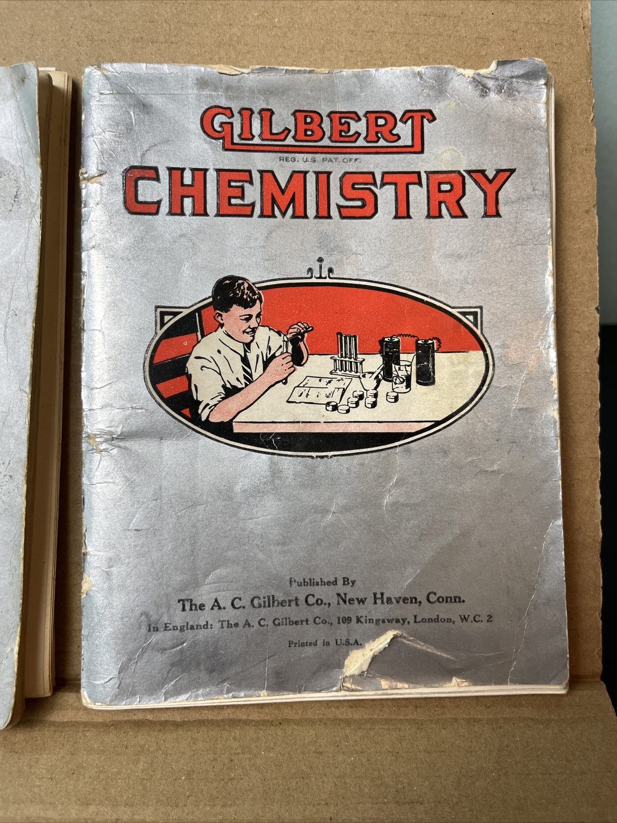 Lot 4 Gilbert Chemistry Books - OLD
