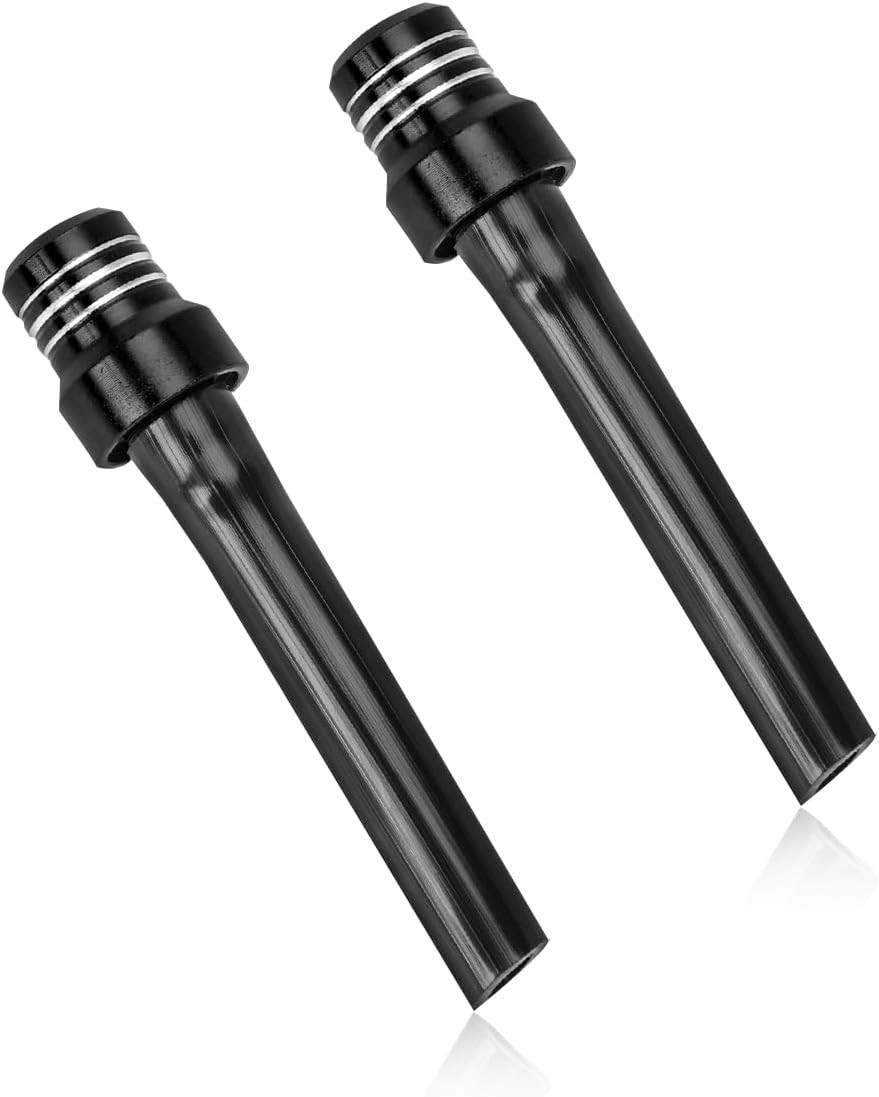 2 PCS Breather Hose Gas Fuel Tank Cap, CNC One-Way Valve Vent Tube with Black