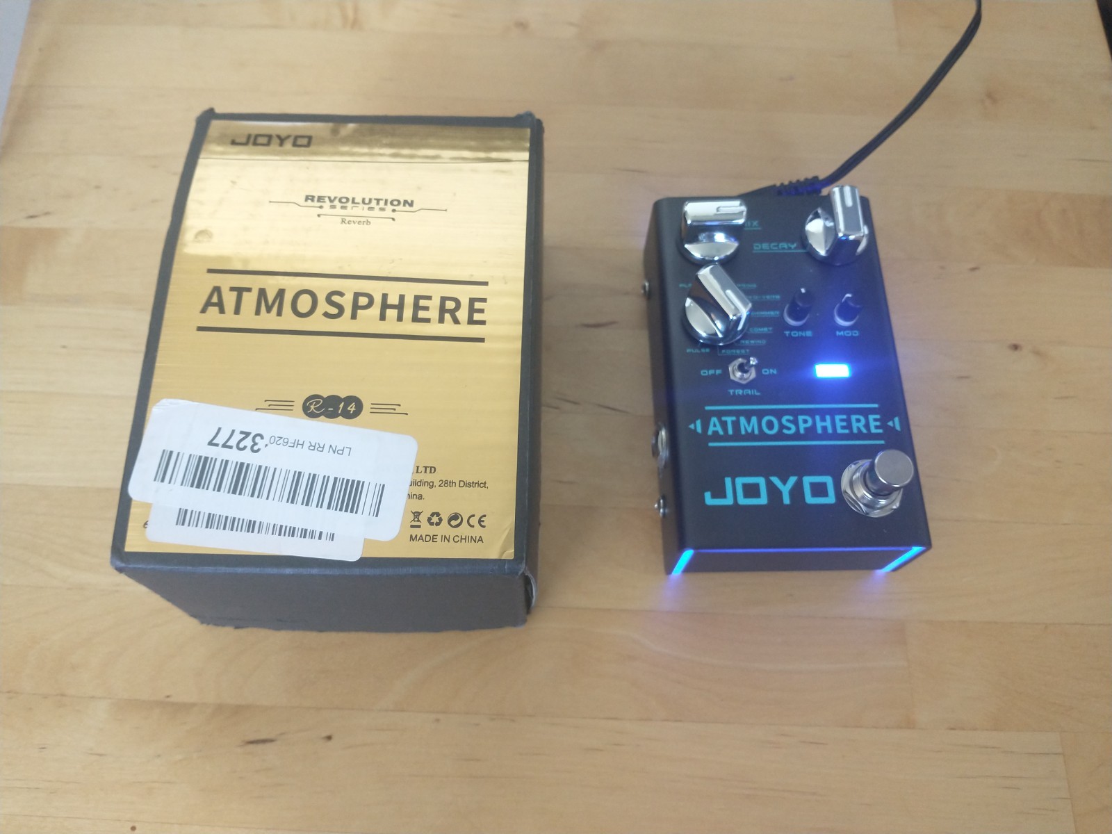 JOYO Atmosphere Reverb Electric Guitar Effect Pedal with 9 Digital Reverb Types
