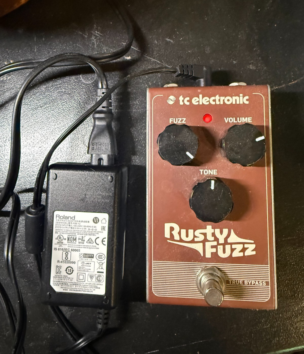 TC Electronic Rusty Fuzz Pedal for Electric Guitar + Chord Tested Works READ