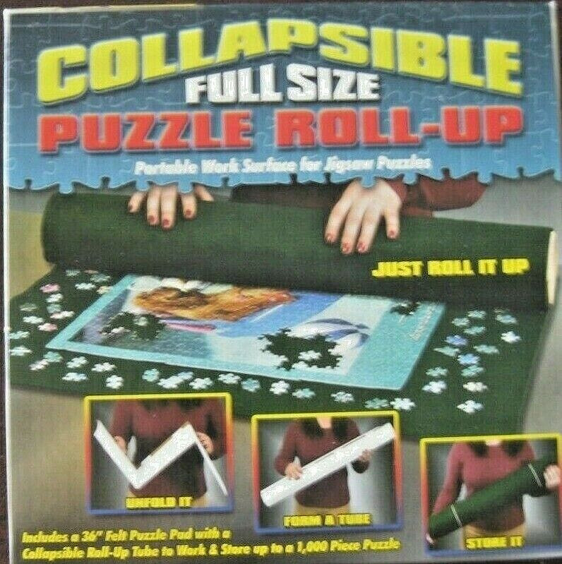Collapsible Full Size Puzzle Roll Up Portable Work Surface - NEW  Up to 1000 pc.