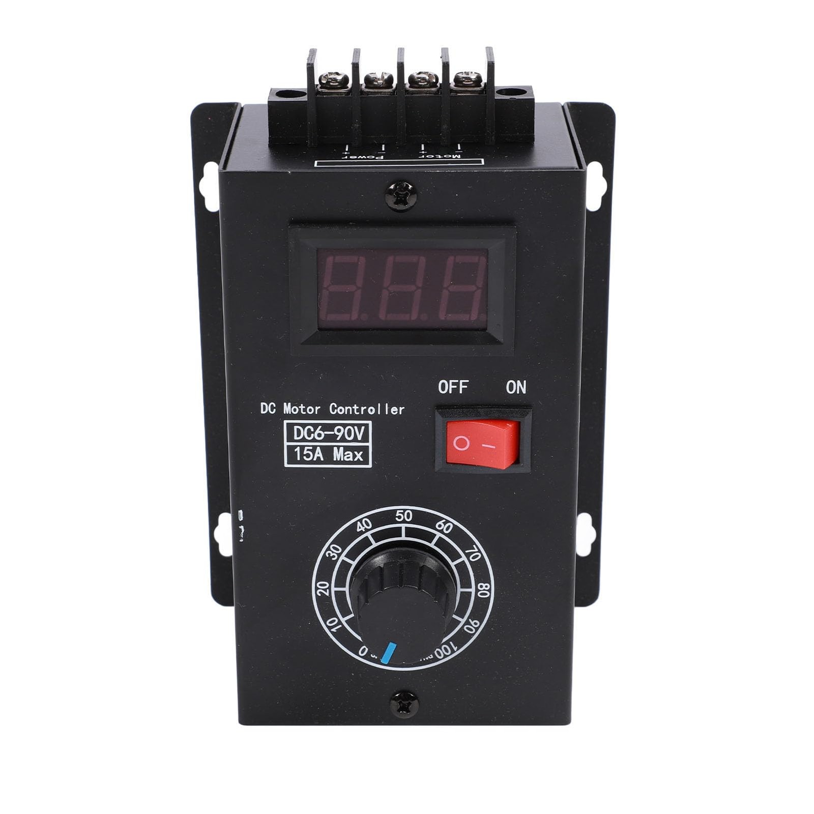 PWM DC Motor Speed Controller 120V AC to DC 6A 6-90V with LCD Display Ceramic...
