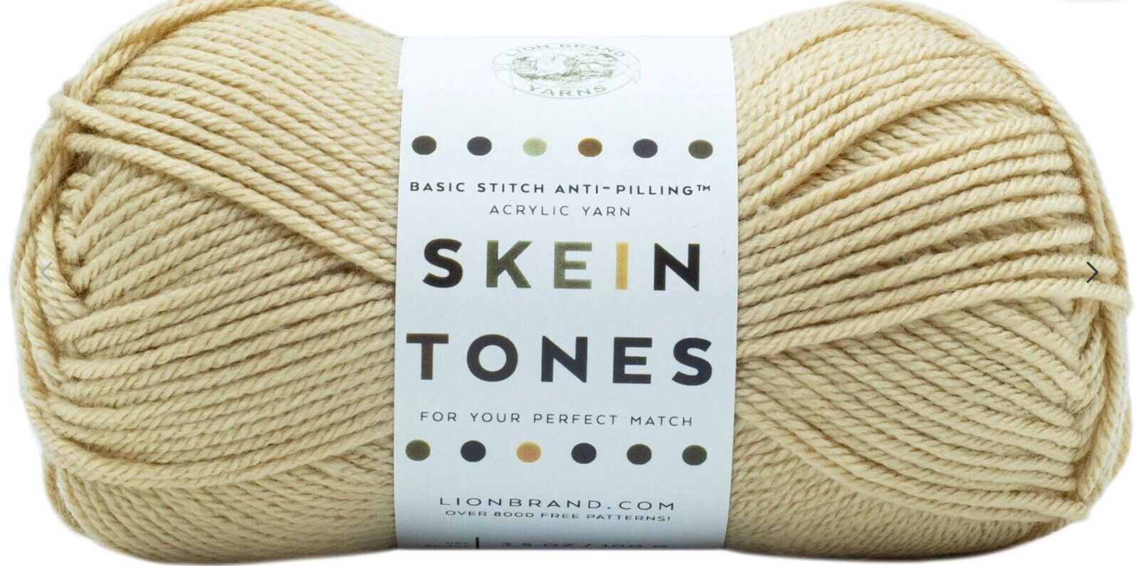 Lion Brand Basic Stitch Anti-Pilling Yarn-Skein Tones Almond