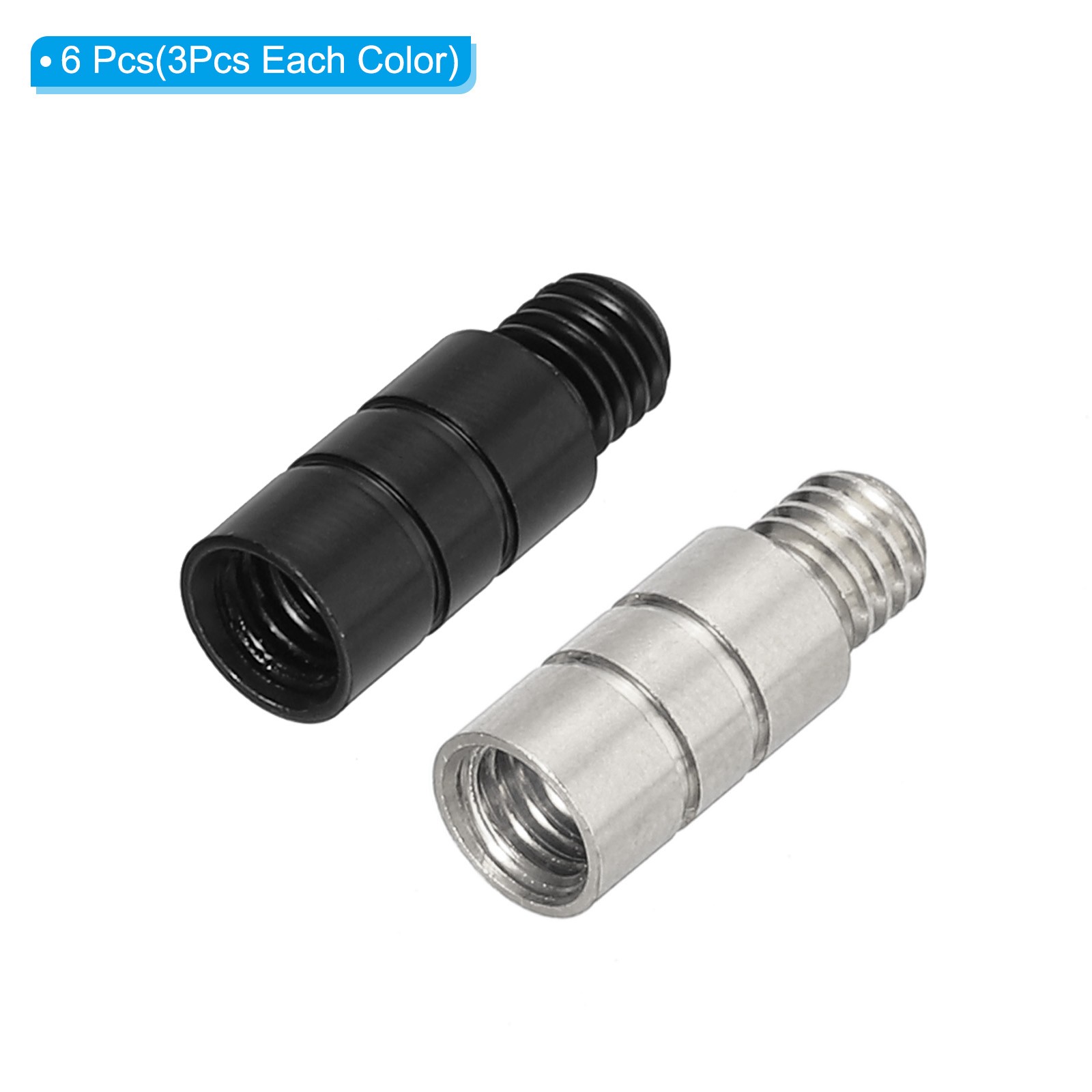 6Pack Dart Weights 2g Brass Add Accentuator 2BA Thread Silver Black