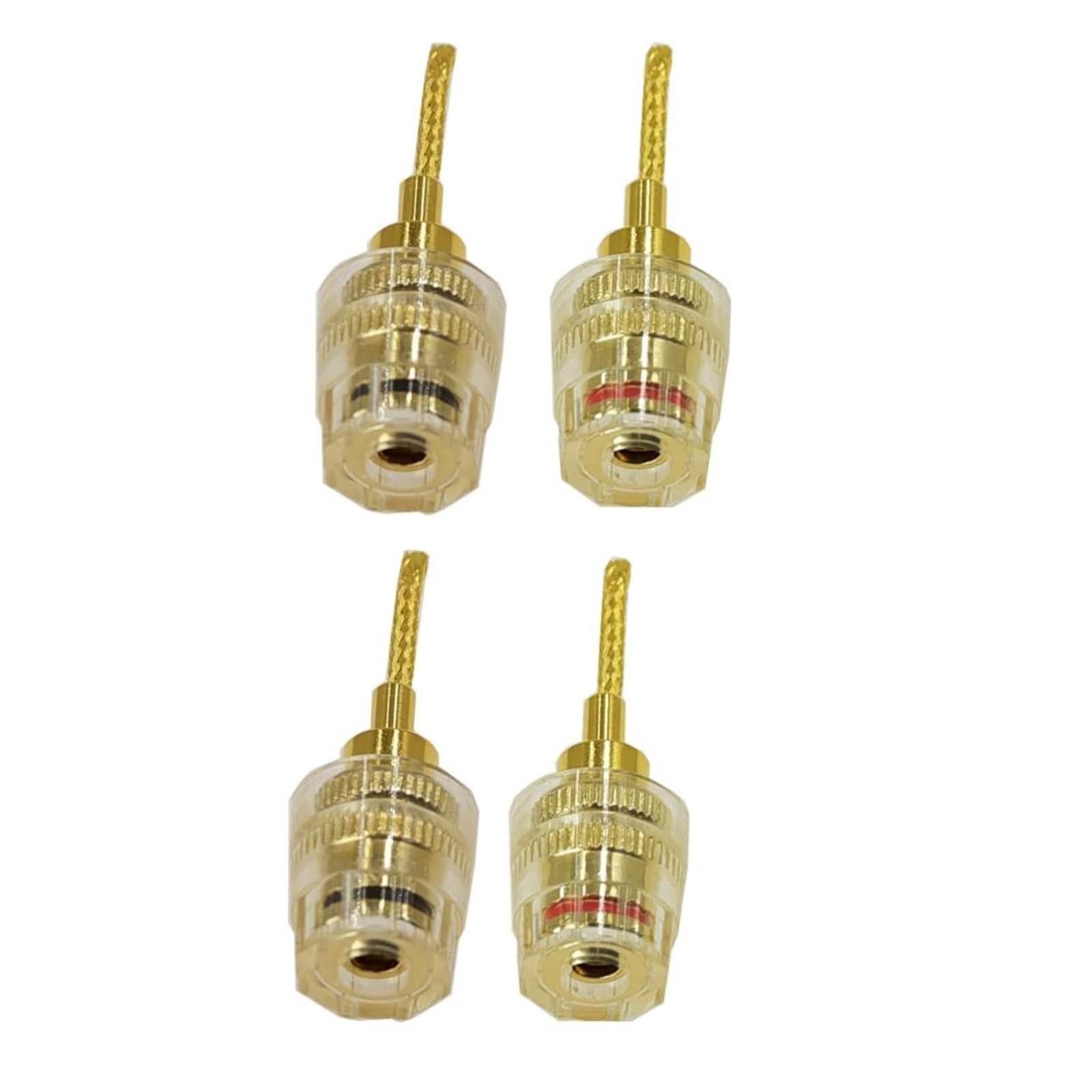 4* Replacement 4mm HIFI Cable Banana Adapter Plug Pin Interface(2mm) Connector
