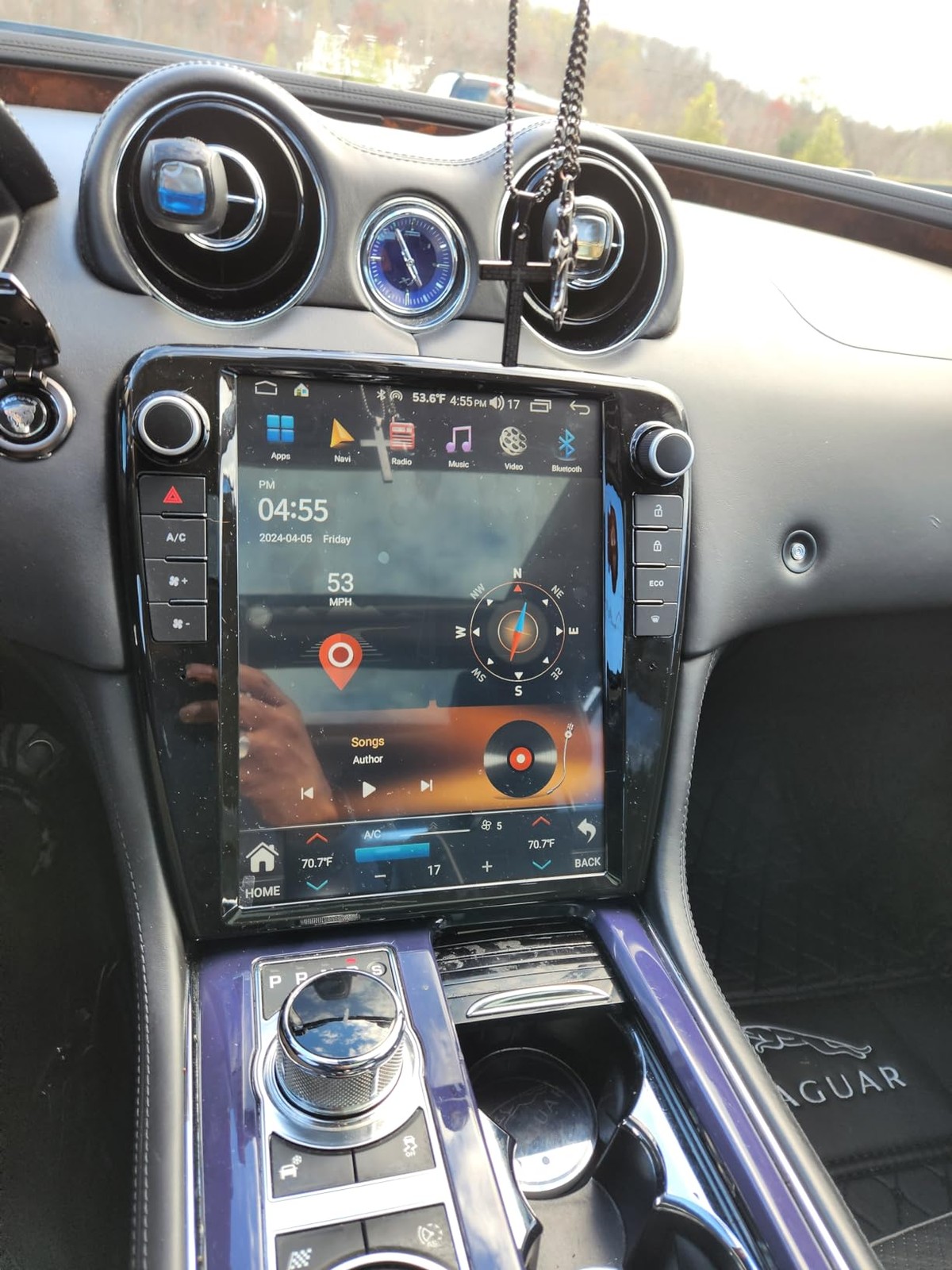 12.1" Car Radio Wireless Android Auto CarPlay 4+64GB For Jaguar XJ XJL 2010-2018