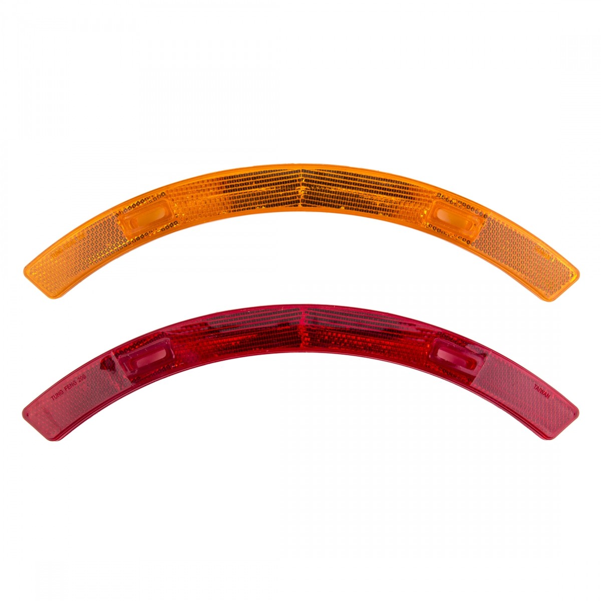 Sunlite Long Red/Amber Spoke Wheel Reflector Set - Easy Mount, Durable Safety