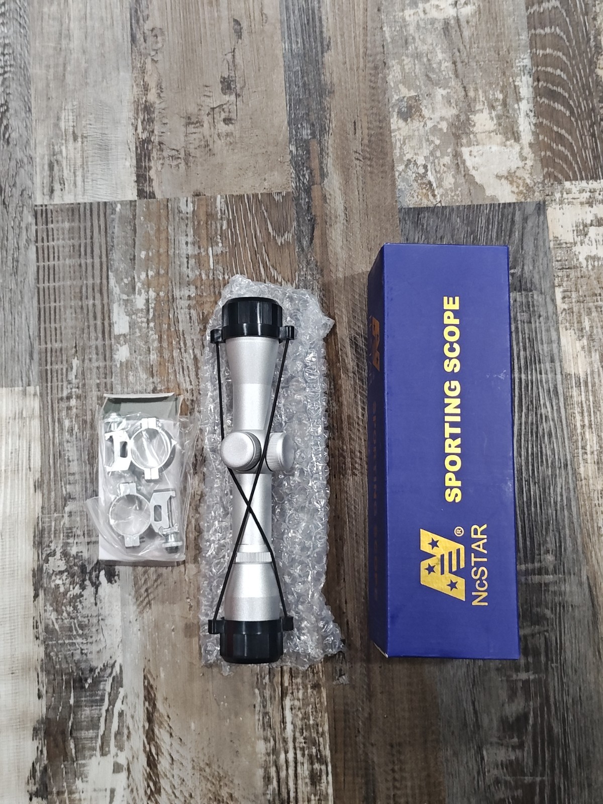 NcStar SPB2530B EER Sporting Pistol Scope 2.5x30 Silver With Rings